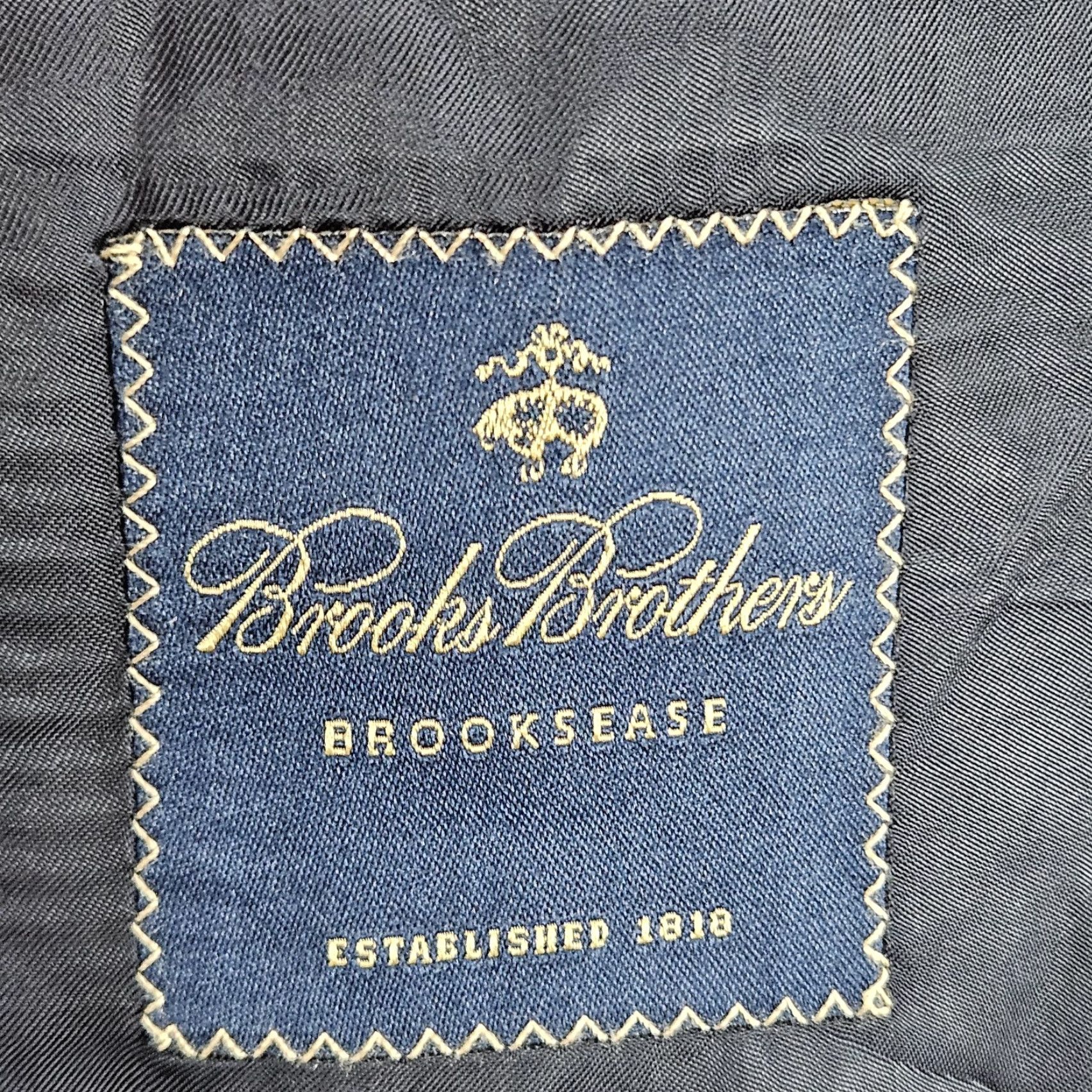 Brooks Brothers Brooks Brothers Navy 100% Wool Loro Piana Brookwood 2 Button Notch Blazer 42R Size 42R - 3 Thumbnail