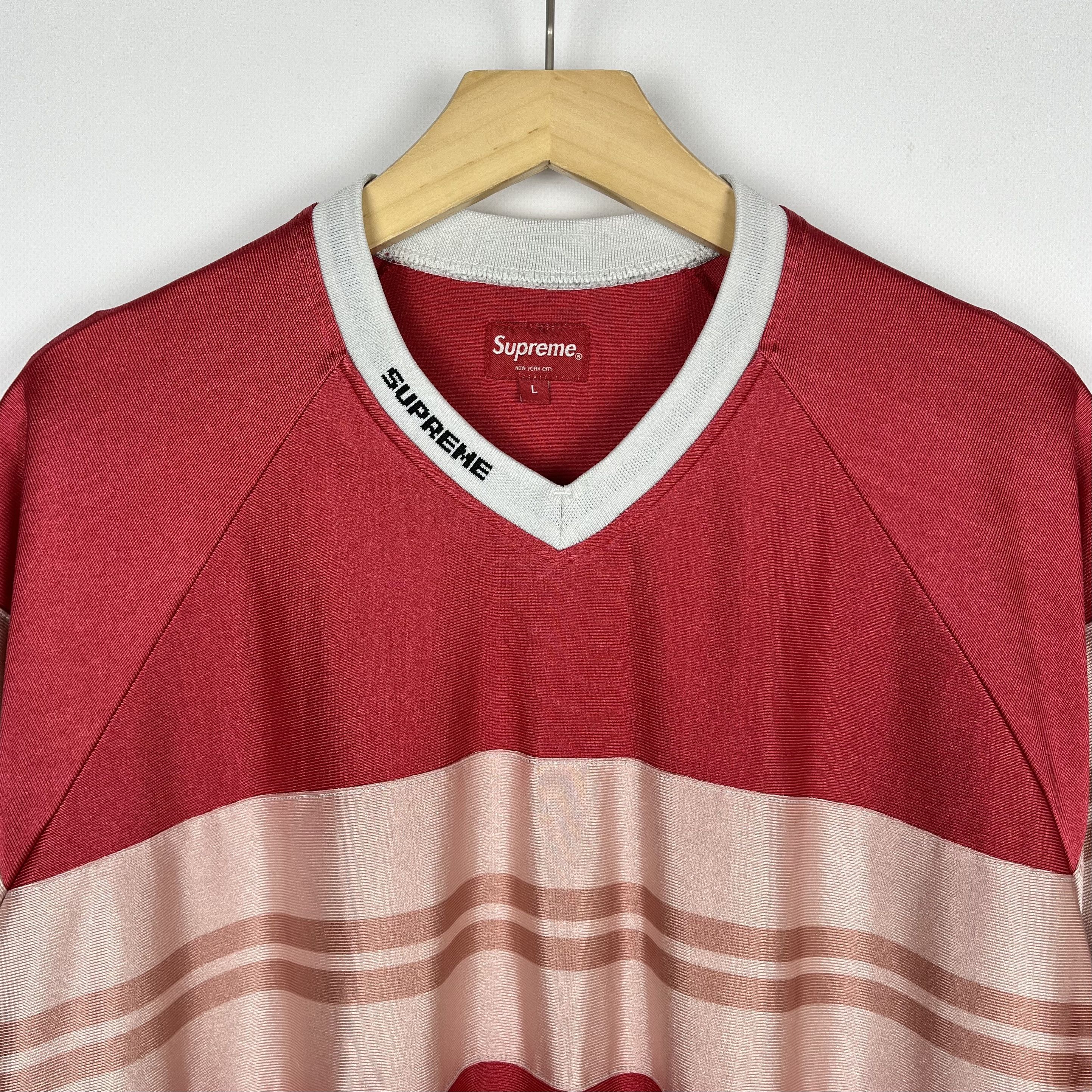 Supreme Supreme Dazzle Chest Stripe V Neck Jersey Shirt SS19 Size US L / EU 52-54 / 3 - 6 Thumbnail