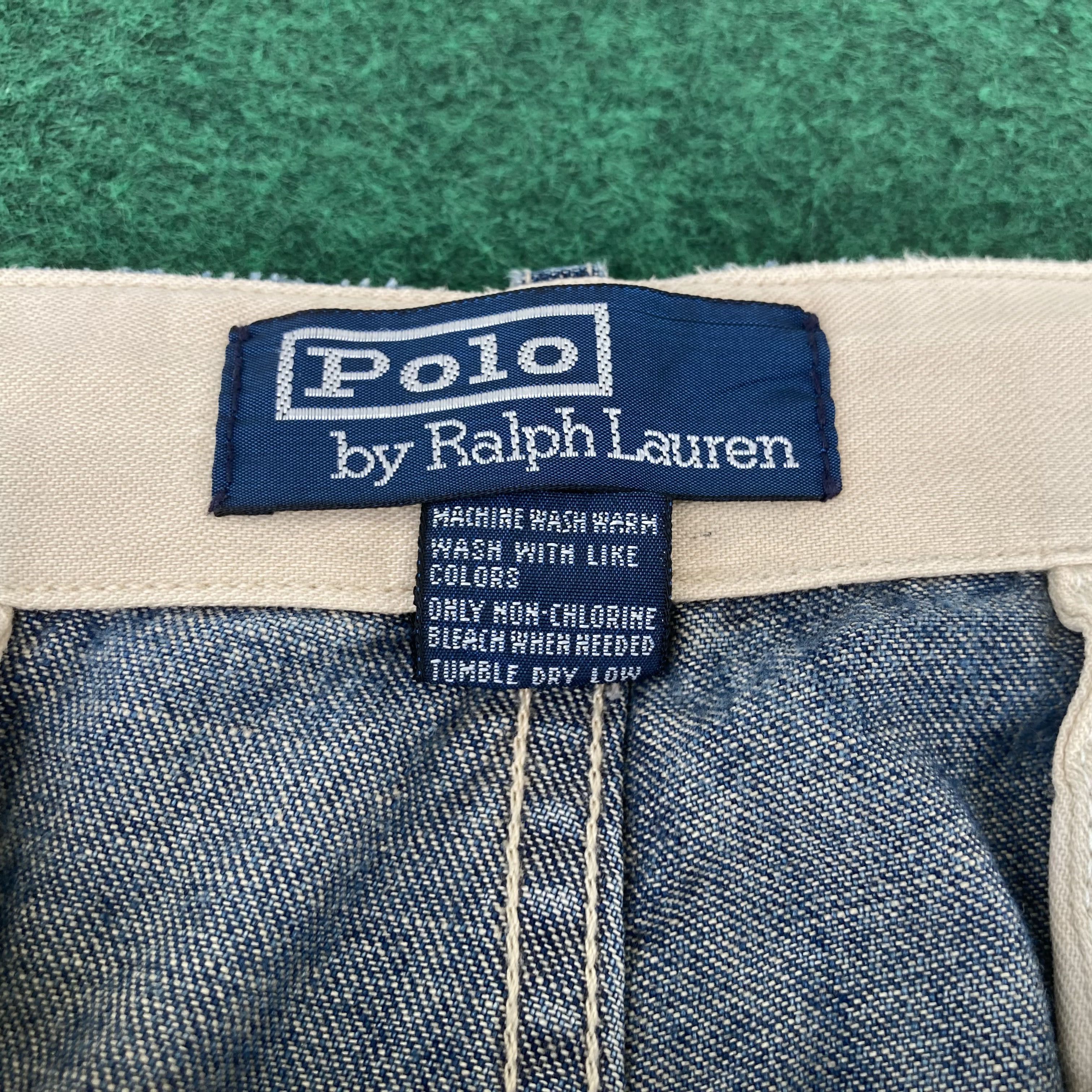 Polo Ralph Lauren × Vintage Vtg Polo By Ralph Lauren Denim Trouser Baggy 90s Jeans Size US 36 / EU 52 - 5 Thumbnail