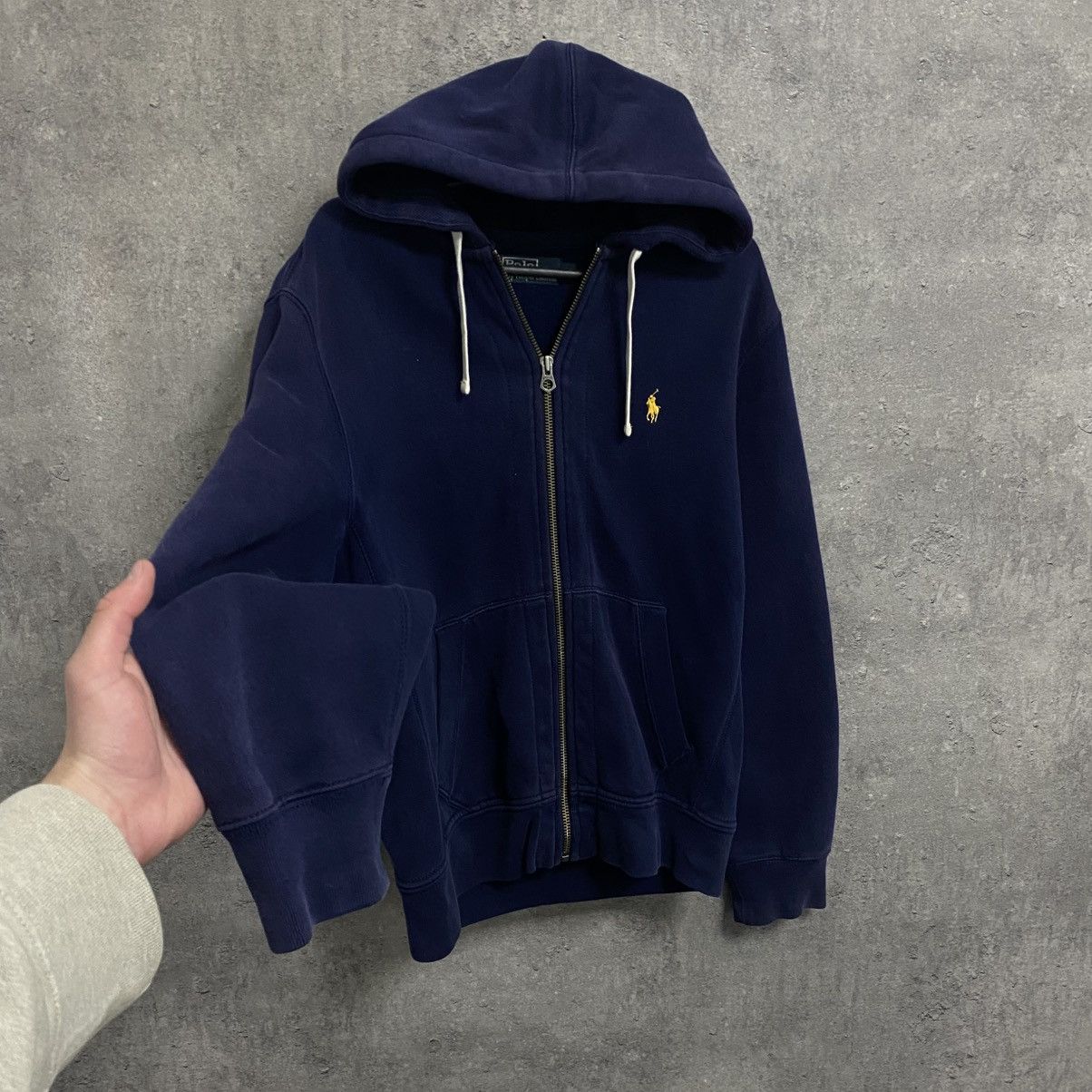 Polo Ralph Lauren Vintage Polo Ralph Lauren Zip Up Hoodie Navy Size US M / EU 48-50 / 2 - 2 Thumbnail