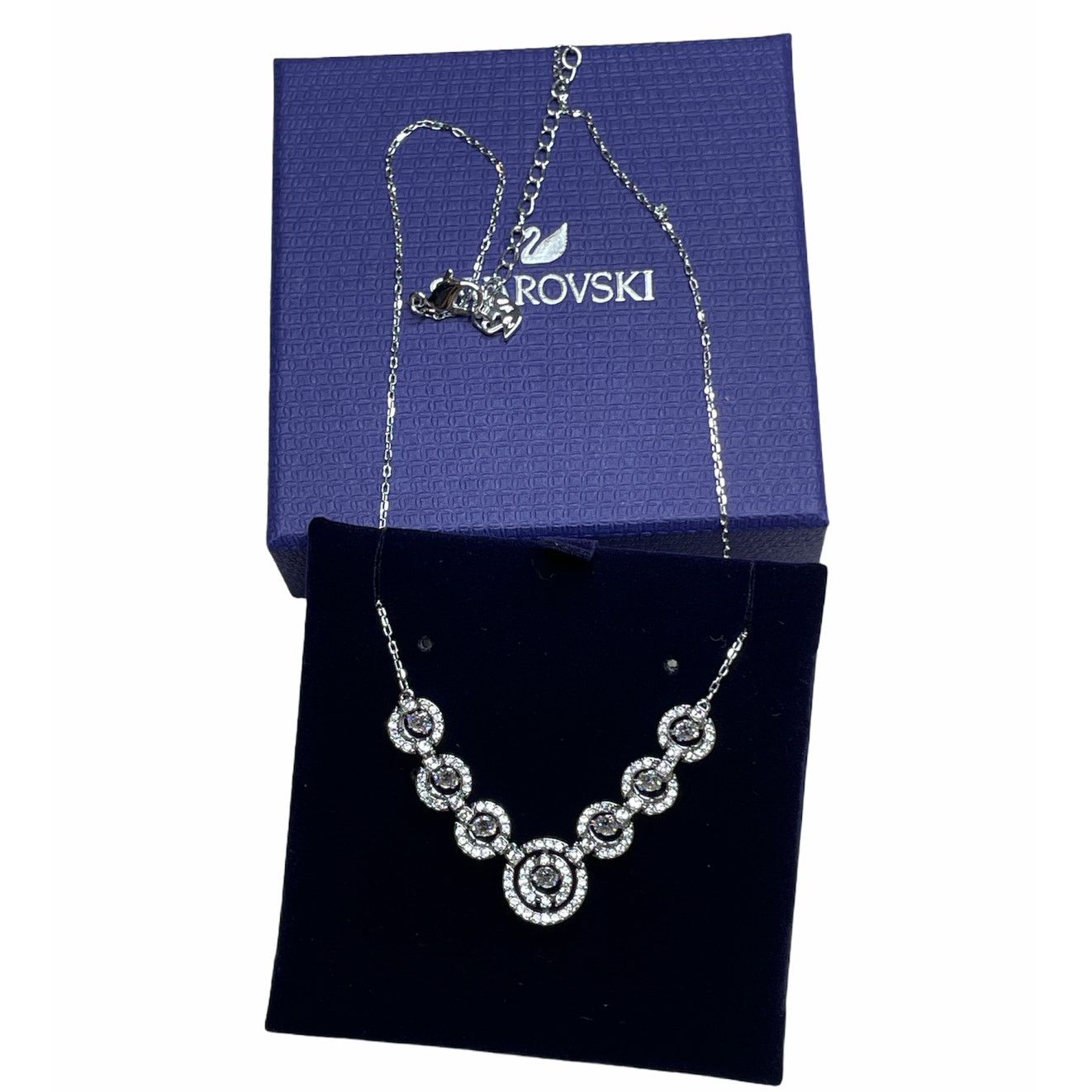 Swarovski Swarovski Sparkling Dance Necklace Rhodium-plated Size ONE SIZE - 1 Thumbnail