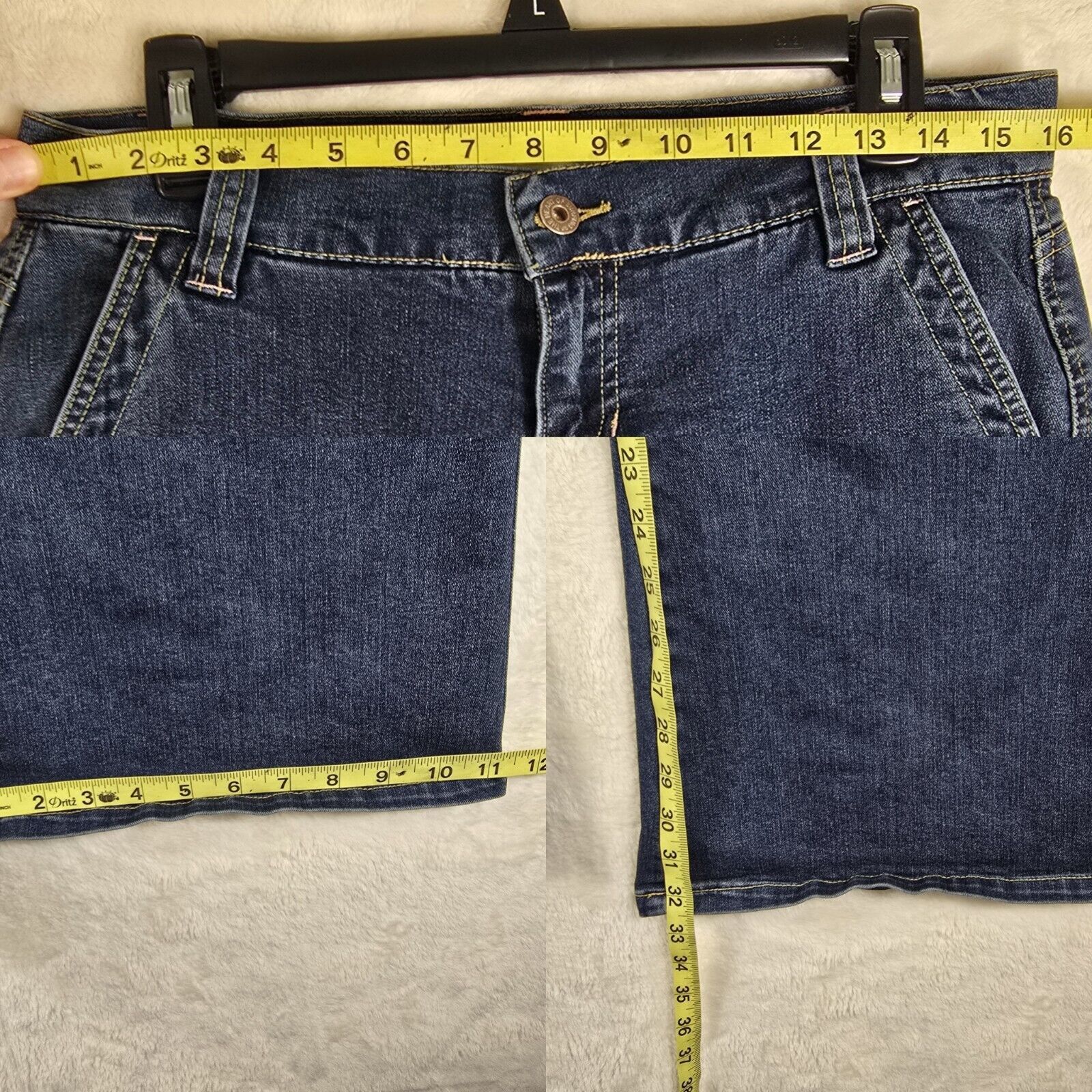 Other Vintage Roxy Jeans Flare Leg Embroidered Pockets Size 9 Y2K Size 32" / US 10 / IT 46 - 11 Thumbnail