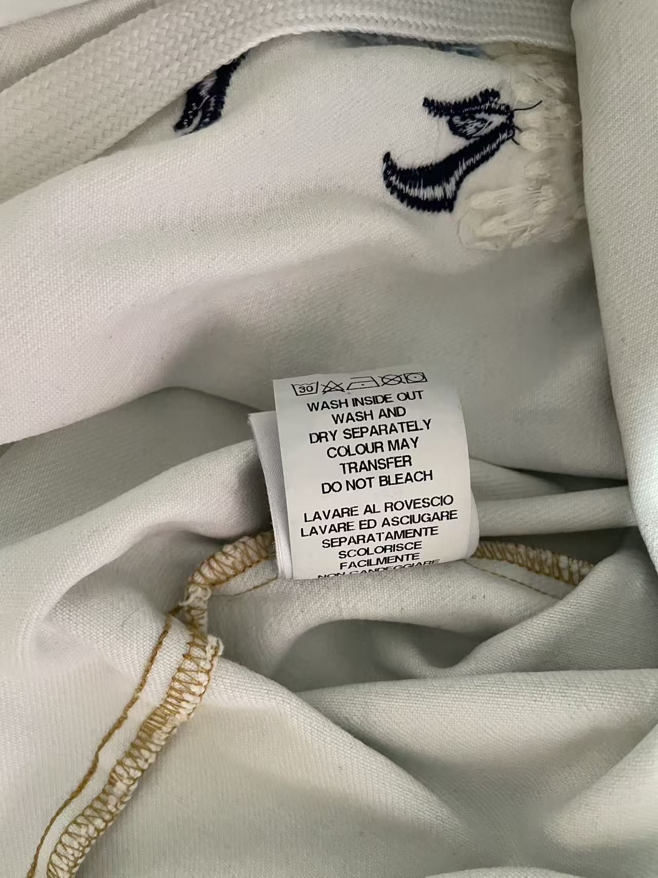 Off-White SS16 Eagle Embroidered Bleached Denim Overshirt Size US L / EU 52-54 / 3 - 9 Thumbnail