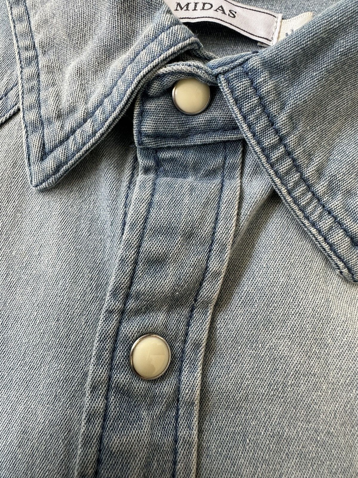 Obelisk 00’s MIDAS vintage style stonewash denim shirt Size US M / EU 48-50 / 2 - 6 Thumbnail