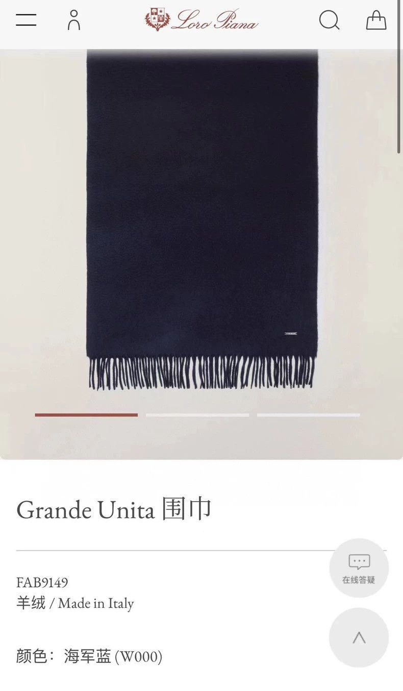 Loro Piana LORO PIANA size175*43cm Cashmere scarf Size ONE SIZE - 2 Thumbnail