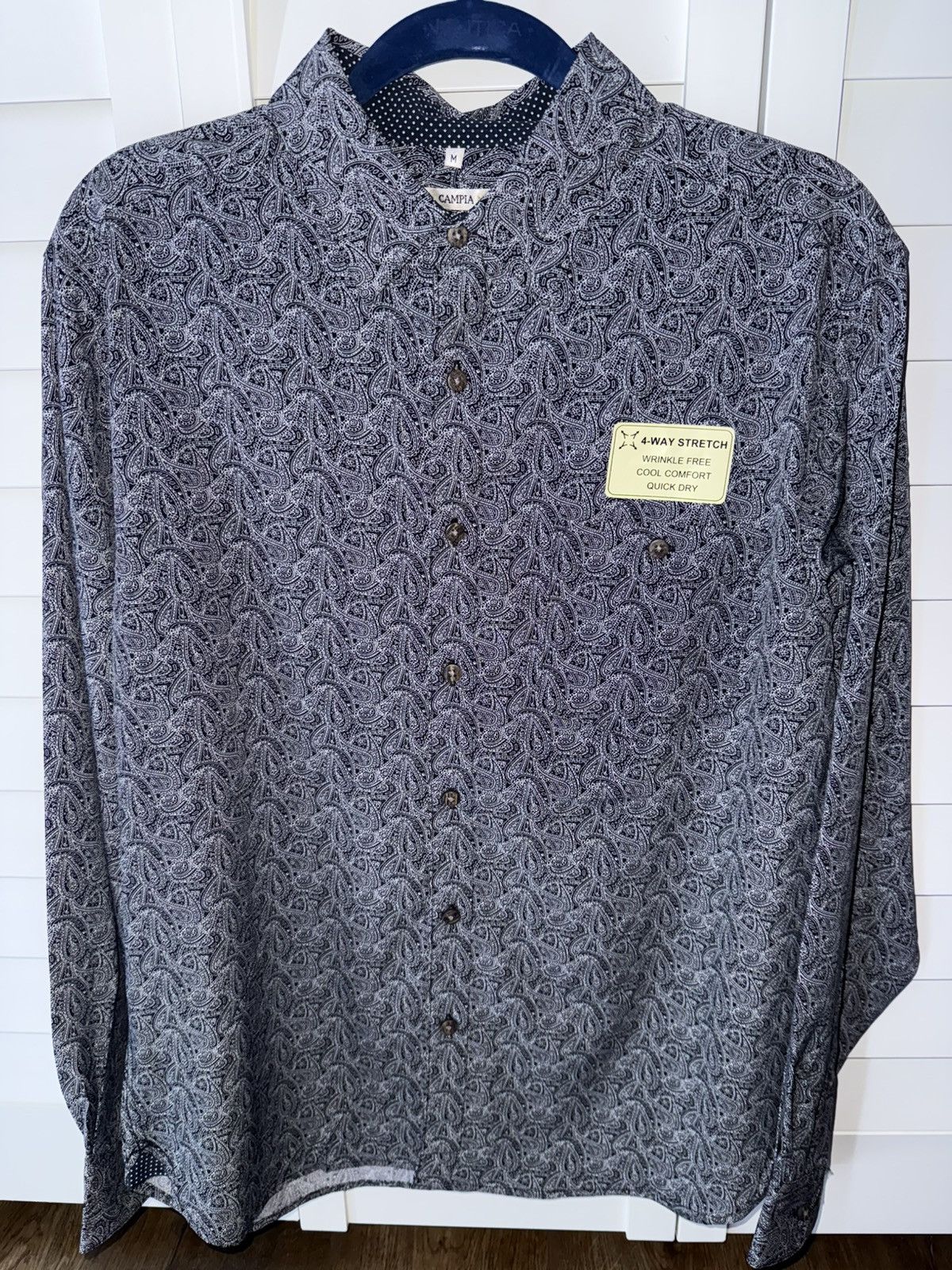 Campia Moda Campia Moda Paisley Stretch Shirt – Modern Fit – Medium Size US M / EU 48-50 / 2 - 1 Thumbnail