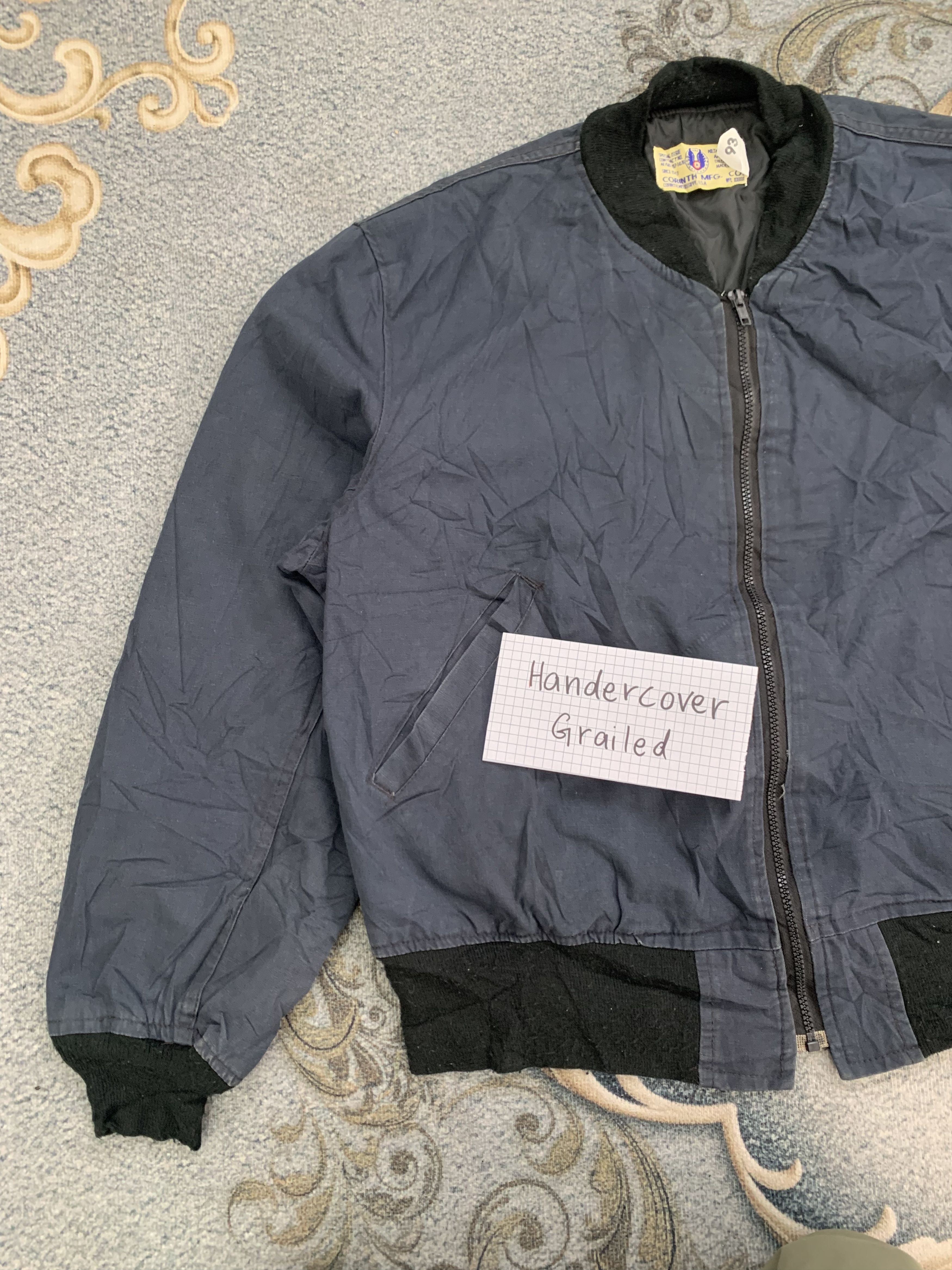 Vintage Vtg Corinth Mfg Co Military Bomber Like Jacket Ideal Zipper Size US L / EU 52-54 / 3 - 3 Thumbnail