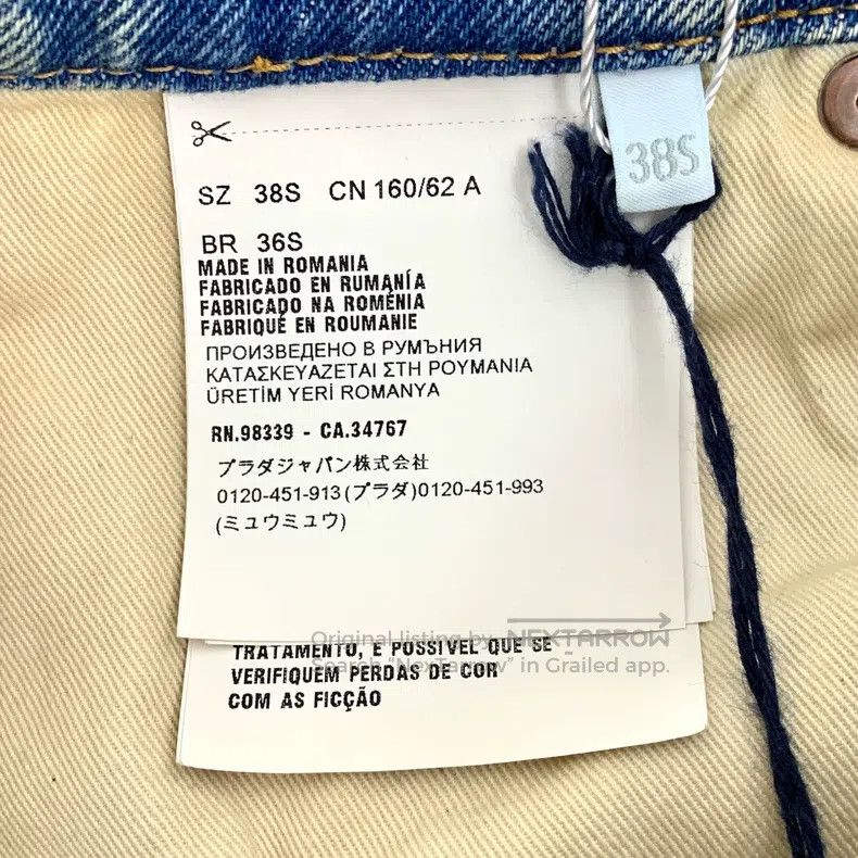 Prada Prada Blue triangle colour cotton washed denim skirt Size 25" / US 0 / IT 36 - 8 Thumbnail