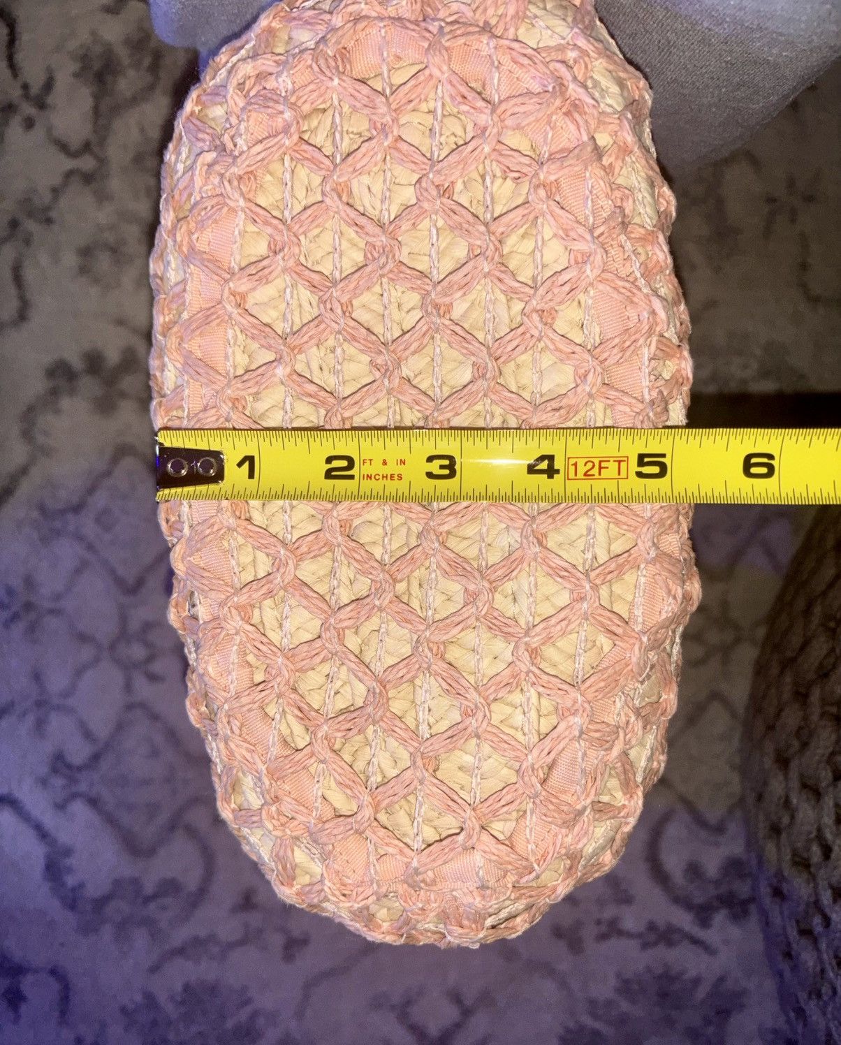 The Unbranded Brand Small Light Pink Straw Tote Bag Double Handles Open Top. EUC Size ONE SIZE - 7 Thumbnail