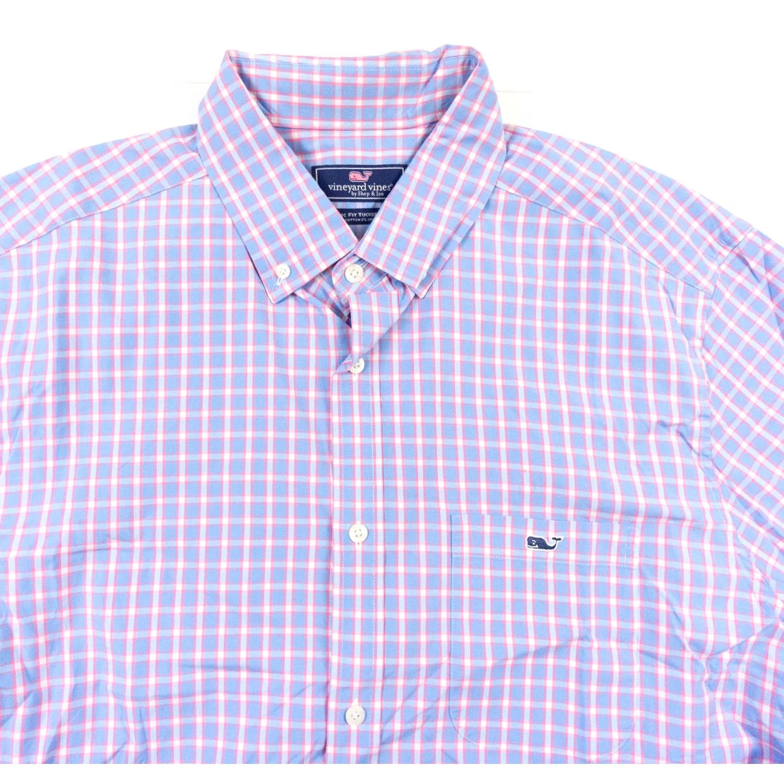 Vineyard Vines Vineyard Vines Button Down Shirt Mens Large Blue Classic Fit Tucker Stretch Size US L / EU 52-54 / 3 - 2 Thumbnail