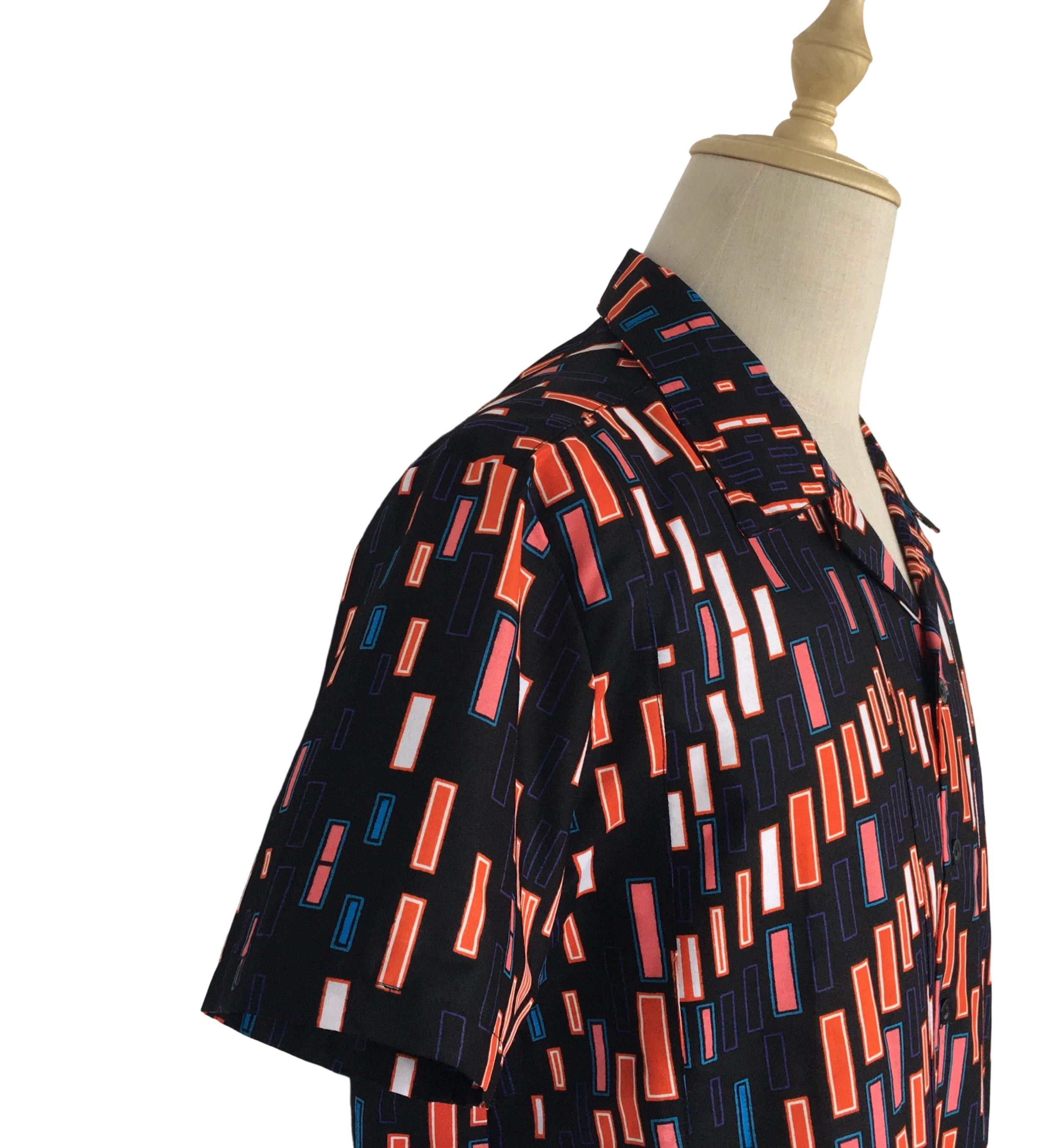 Other African Wax Print Men Shirt Short Sleeves Summer Size US XL / EU 56 / 4 - 5 Thumbnail