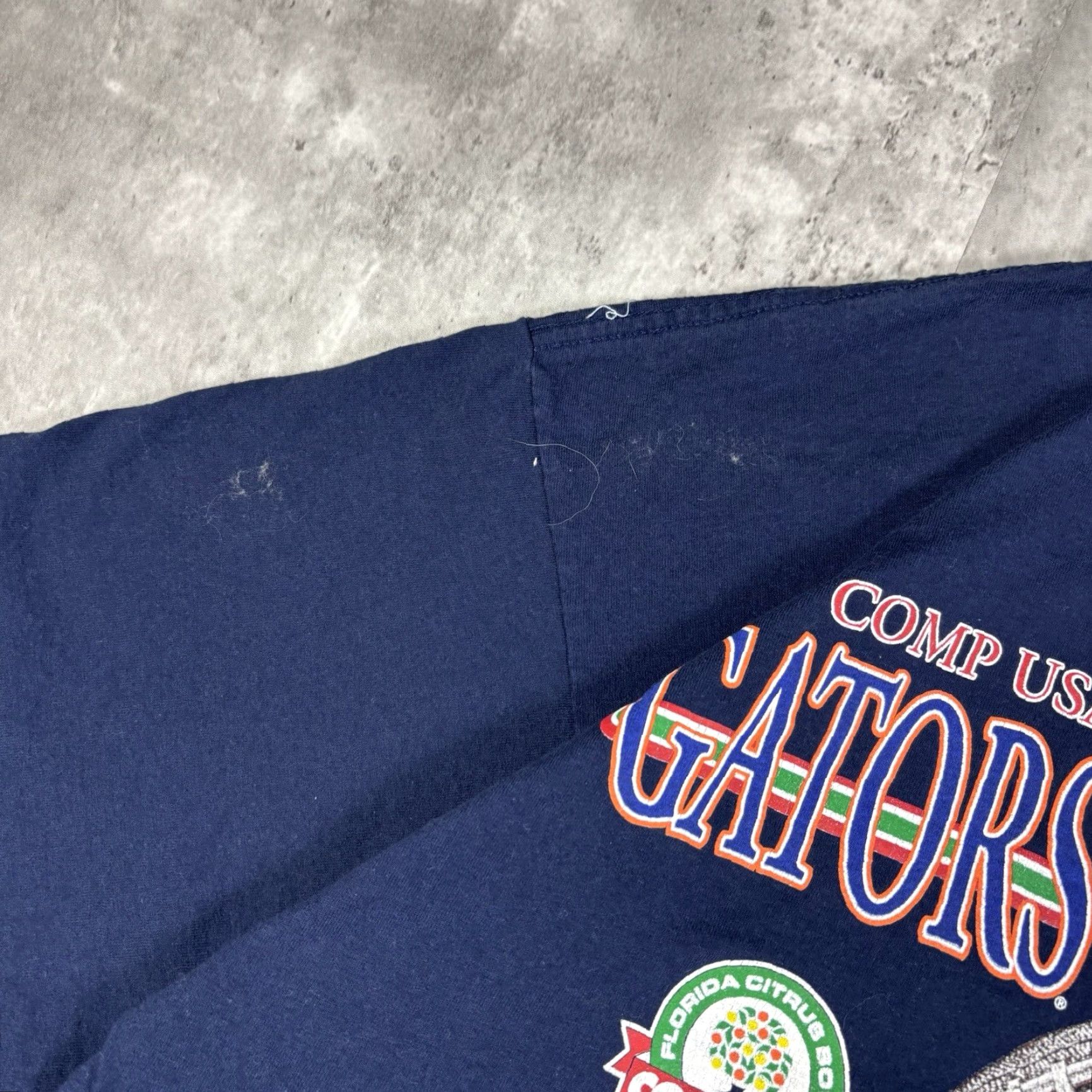 Tultex VINTAGE 90s Tultex T Shirt Mens 2XL Blue Cotton Short Sleeve Crew Neck 90s Citrus Bowl Penn State Florida Gators Size US XXL / EU 58 / 5 - 4 Thumbnail