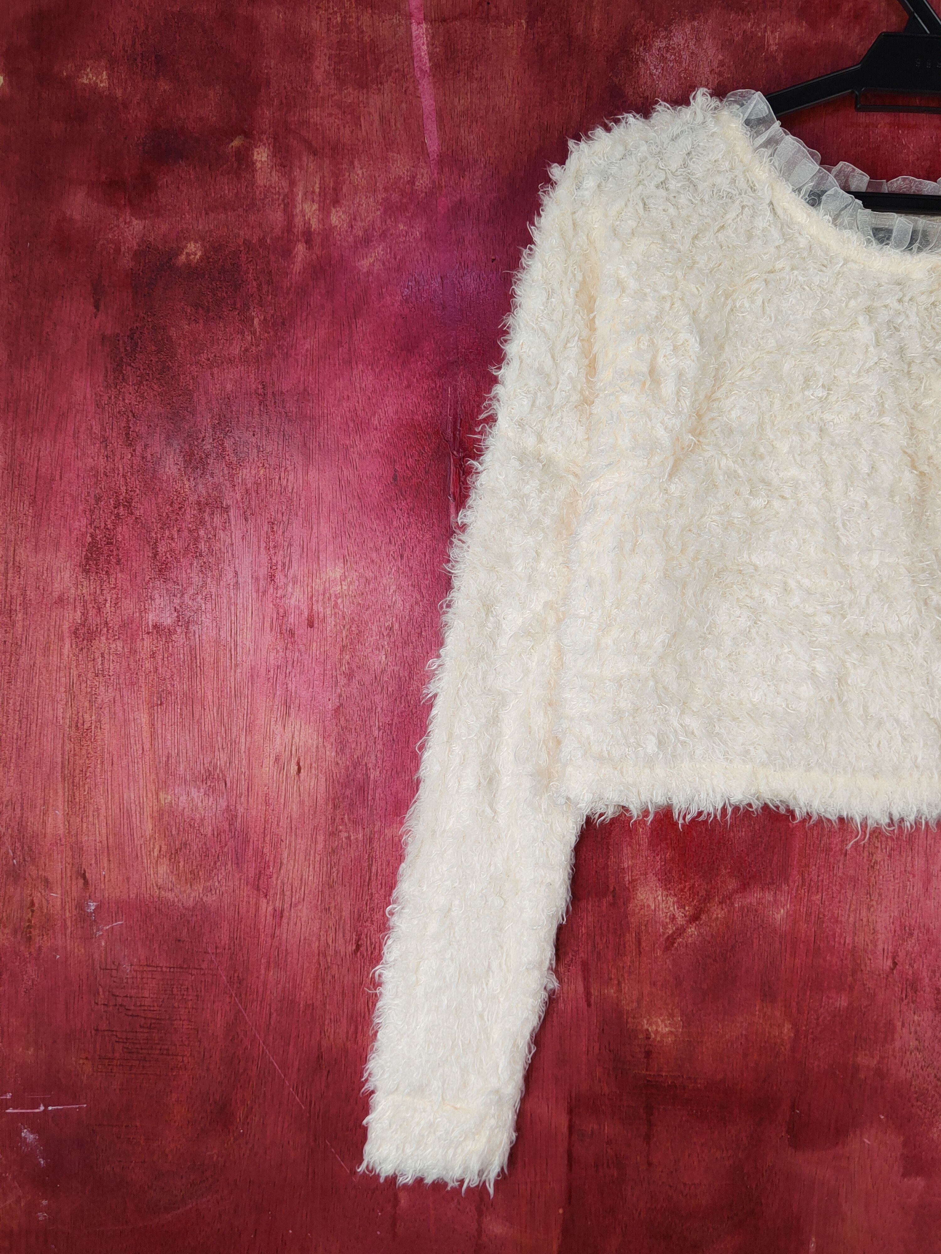 Homespun Knitwear × Japanese Brand × Vintage Evelyn Light Orange Shag Shaggy Fur Mohair Knitwear #S1996 Size S / US 4 / IT 40 - 3 Thumbnail