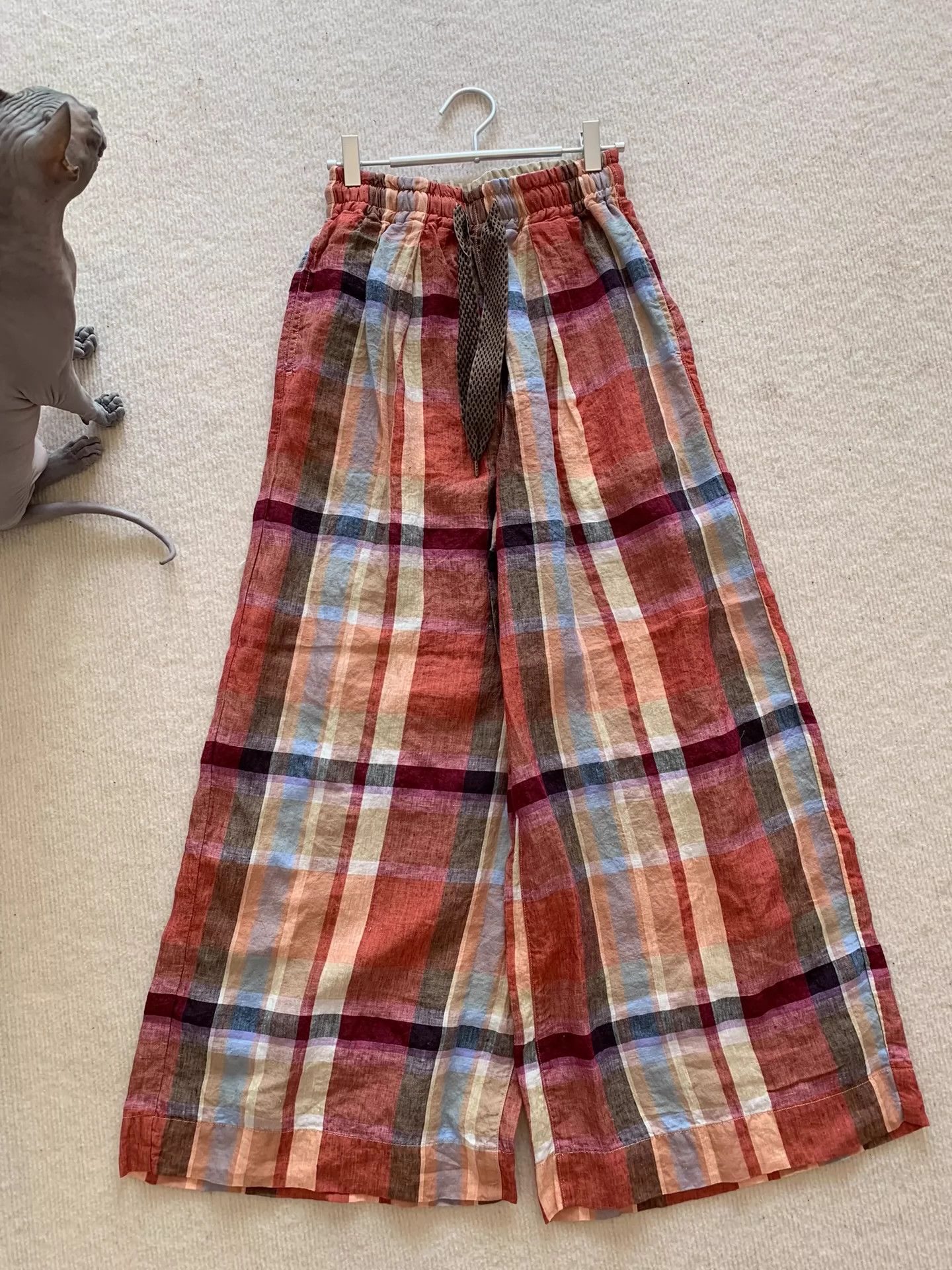 Kapital kapital Cotton color plaid straight trousers Size US 38 / EU 54 - 1 Thumbnail