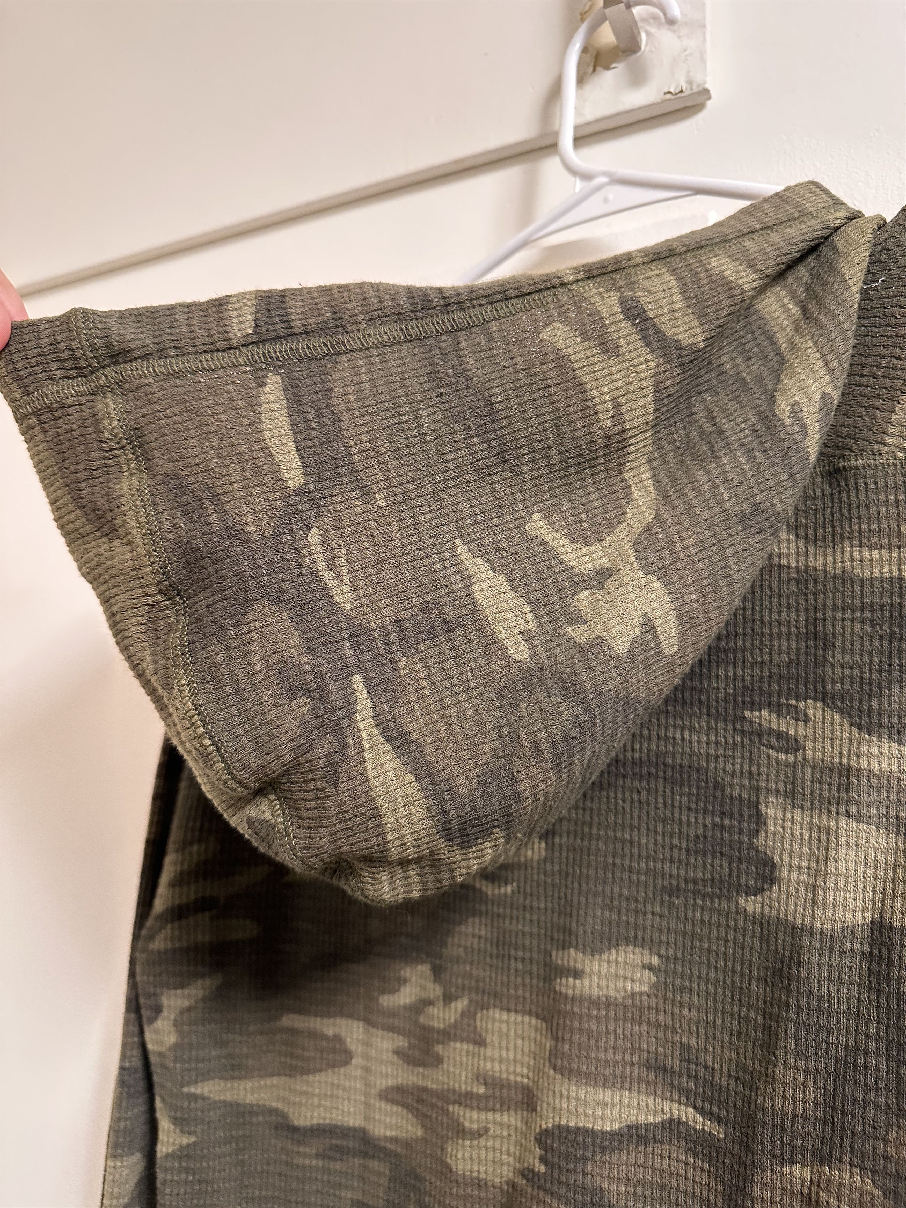RRL Ralph Lauren RRL Waffle-Knit Camo Hoodie Size US XS / EU 42 / 0 - 6 Thumbnail
