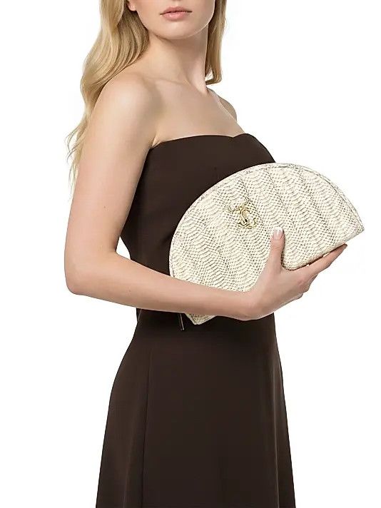 Jimmy Choo os11x0626 Size: OS / Curve Pouch in Light Beige Size ONE SIZE - 2 Thumbnail