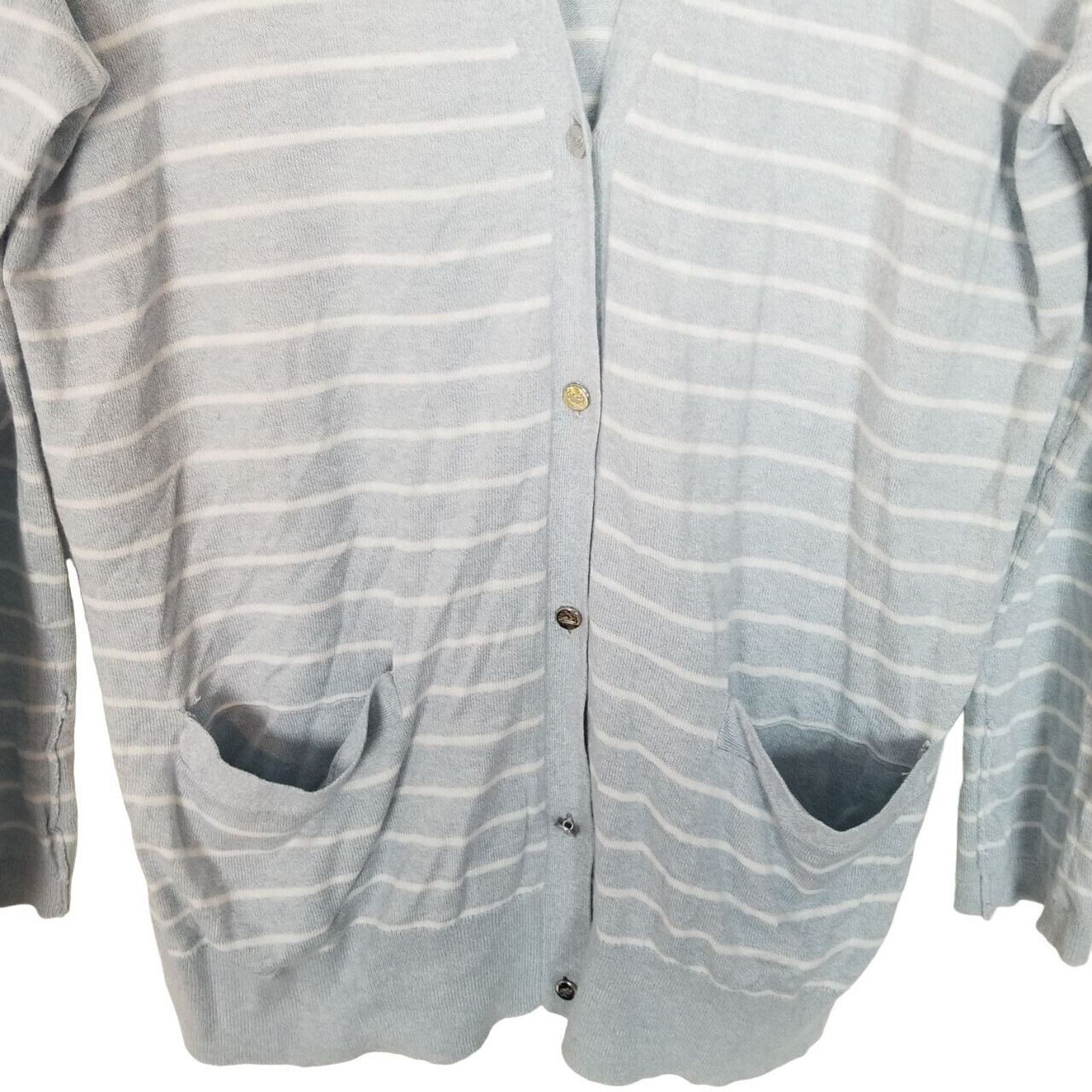 Lauren Ralph Lauren Lauren Ralph Lauren Women Striped Cardigan Sweater LP Preppy Size L / US 10 / IT 46 - 3 Thumbnail