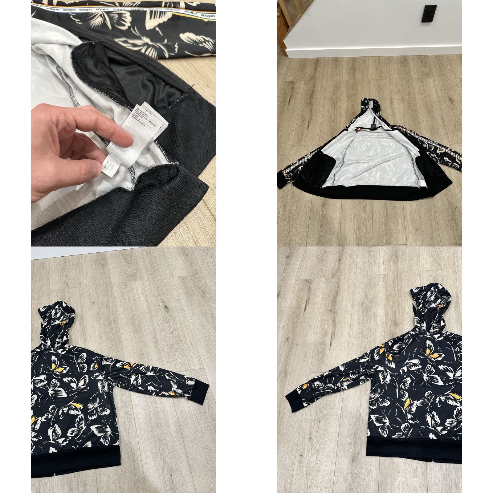Farm Rio Adidas x Farm Rio Butterfly Full Zip Hoodie Jacket XL Women Multicolor Butterfly Theme Basic Jacket Activewear Size XL / US 12-14 / IT 48-50 - 8 Thumbnail