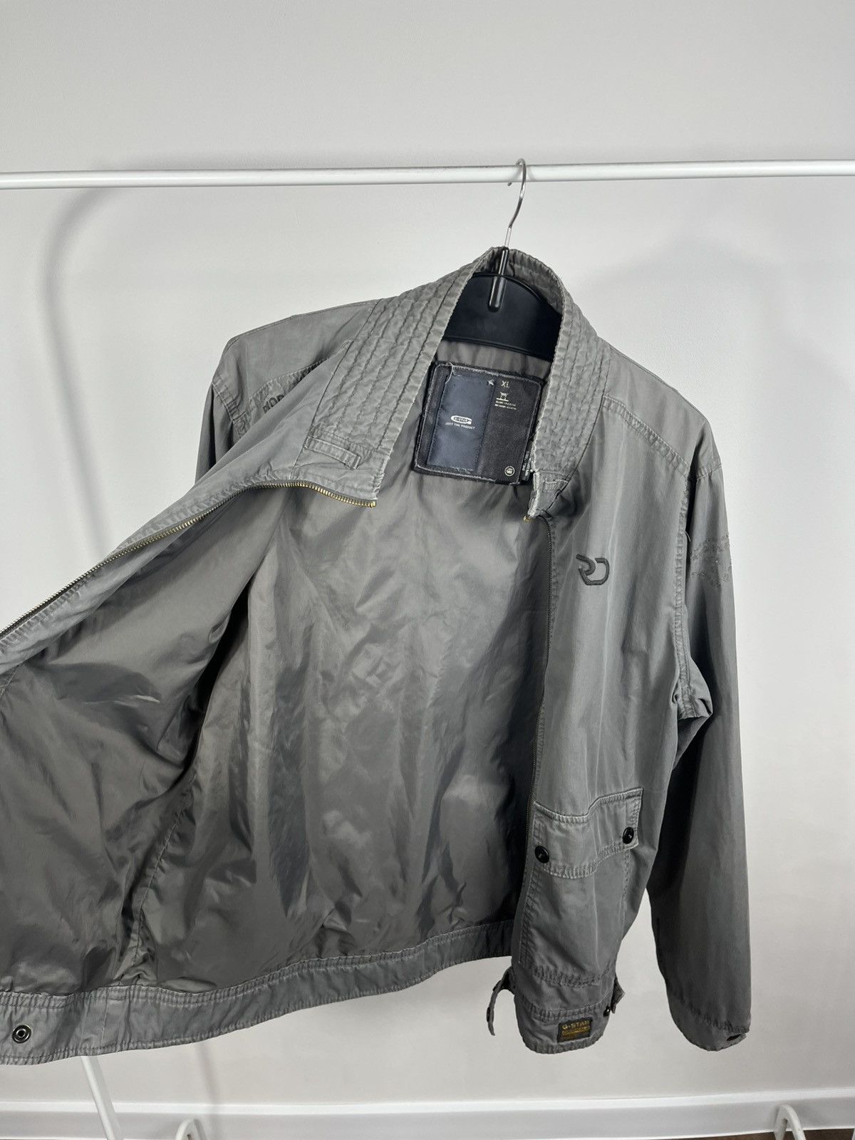 G-Star G-Star RAW Utility Zip Jacket Grey Cotton Mens XL Size US XL / EU 56 / 4 - 9 Thumbnail