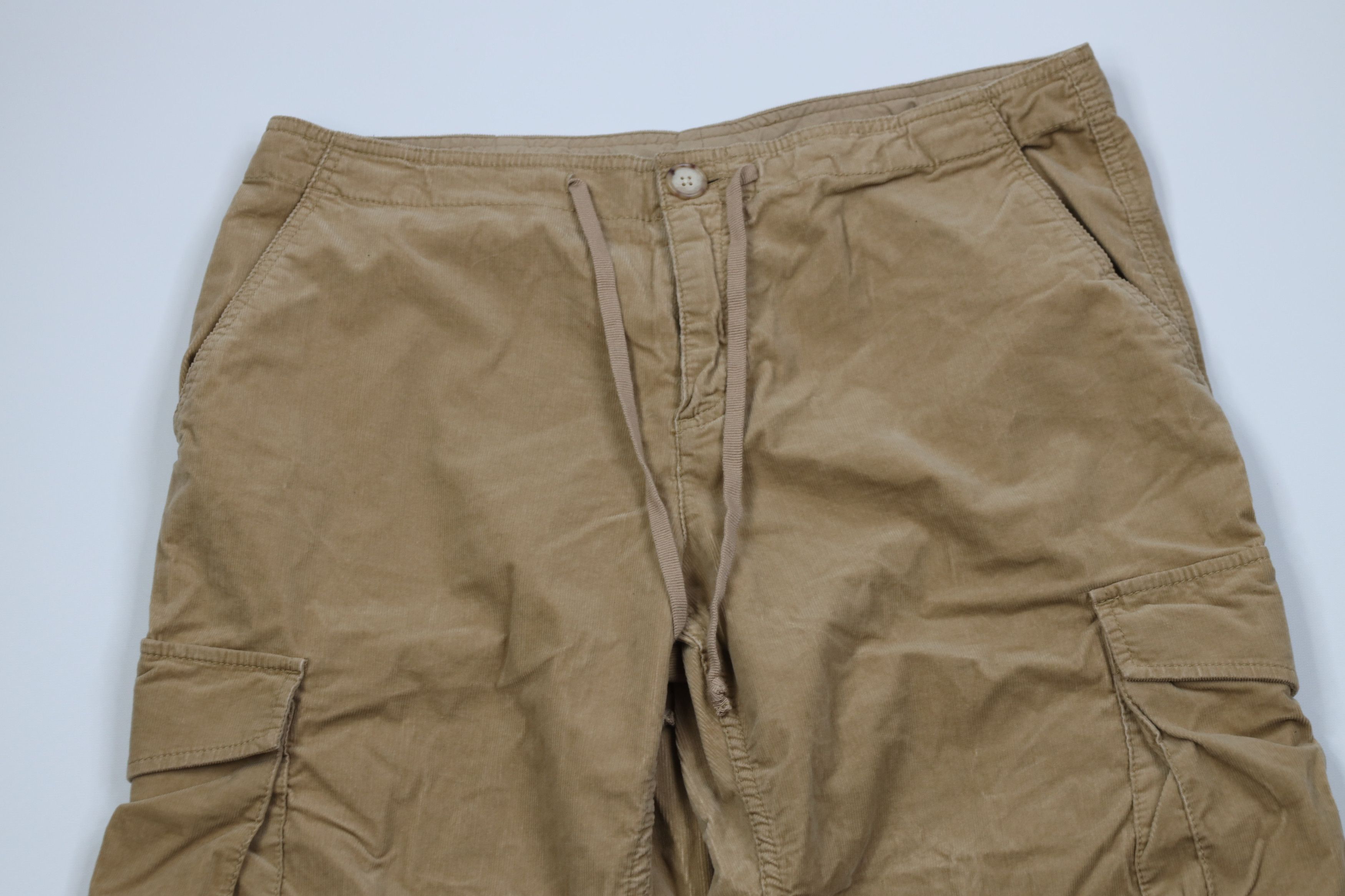 Gap Vintage Y2K Gap Babydoll Corduroy Wide Leg Cargo Pants Brown Size 38" / US 16 / IT 52 - 2 Thumbnail