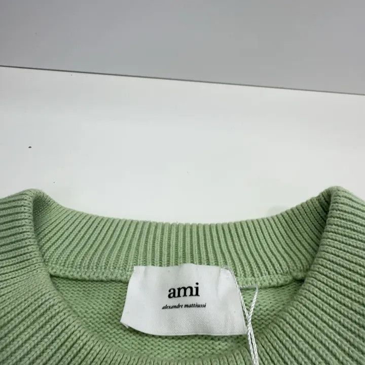 AMI AMIPARIS Love Heart Logo Knit Sweater Unisex -2507 Size US XL / EU 56 / 4 - 4 Thumbnail