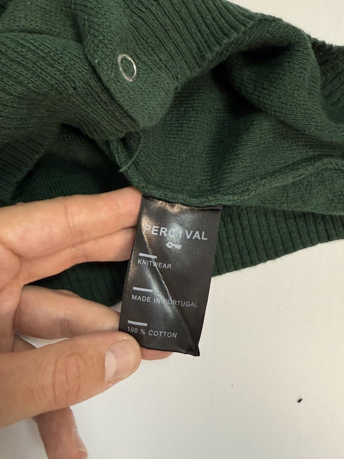 Percival Percival Green Cotton Cardigan Size in Fact S Size US XS / EU 42 / 0 - 8 Thumbnail