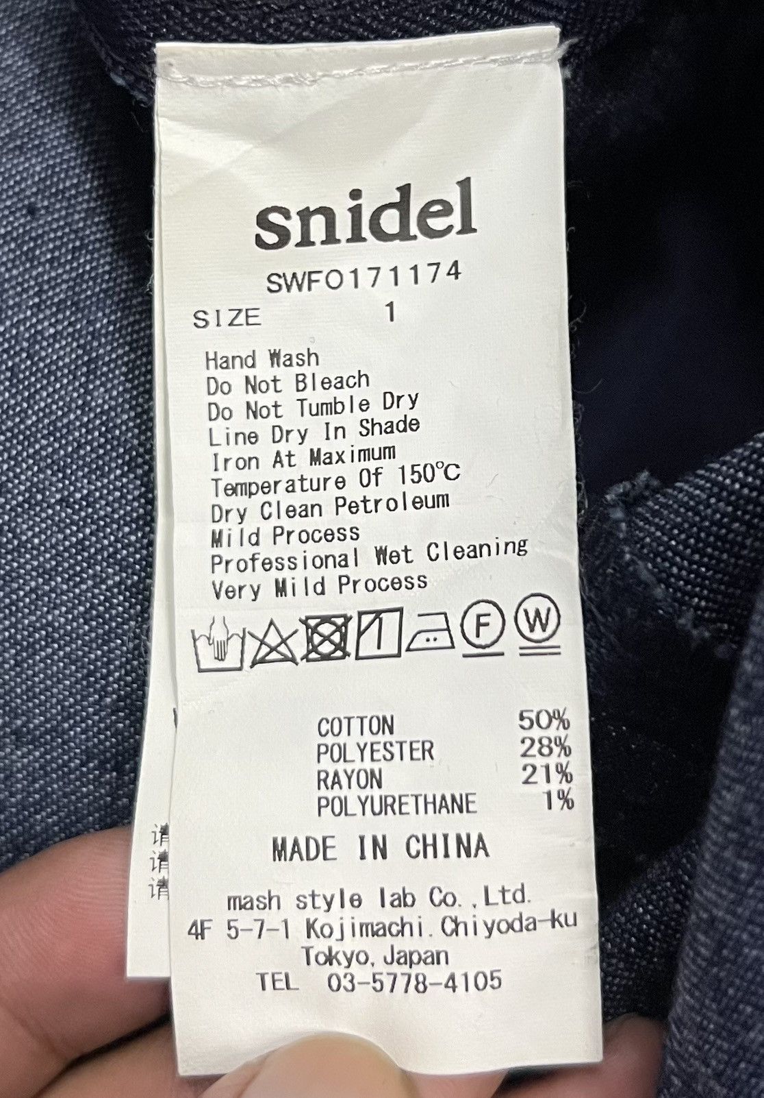 Japanese Brand × Vintage Snidel Dark Wash Wide-Leg Denim Overalls - Size 1 Size US 32 / EU 48 - 15 Thumbnail