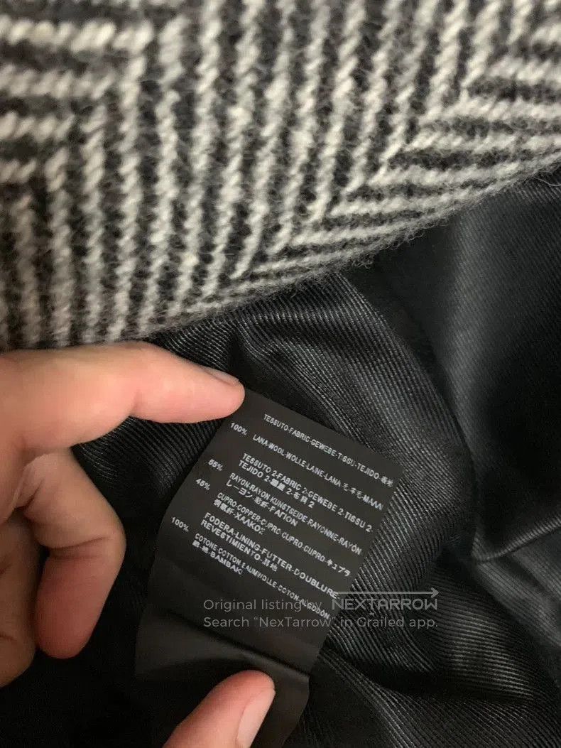 Saint Laurent Paris Saint Laurent Herringbone Wool Coat. Size US L / EU 52-54 / 3 - 7 Thumbnail