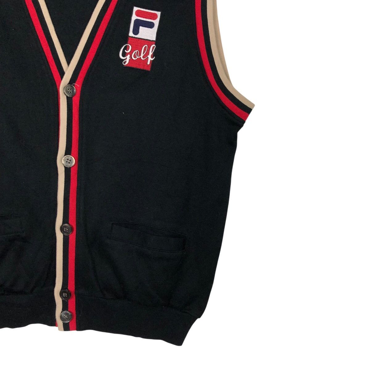 Fila × Japanese Brand 📌Vintage Vest Tank Top Fila Golf Big Logo Size US L / EU 52-54 / 3 - 6 Thumbnail