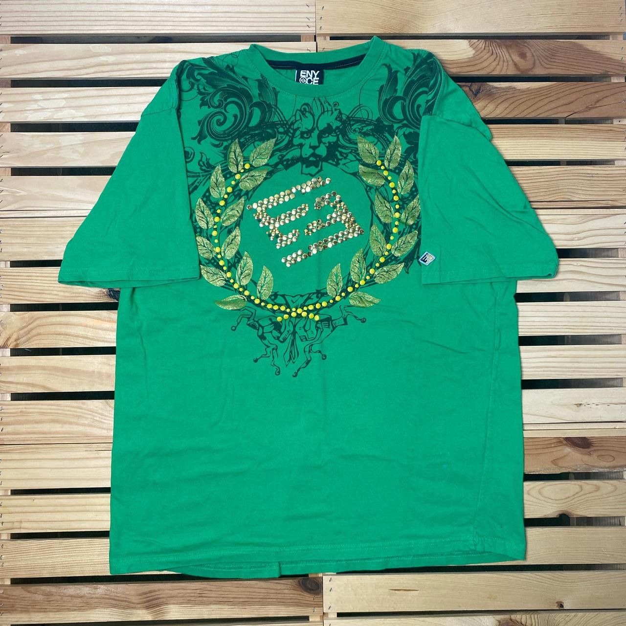 Enyce Enyce Green Y2K Hip Hop Tee Size 2XL Size US XXL / EU 58 / 5 - 1 Thumbnail