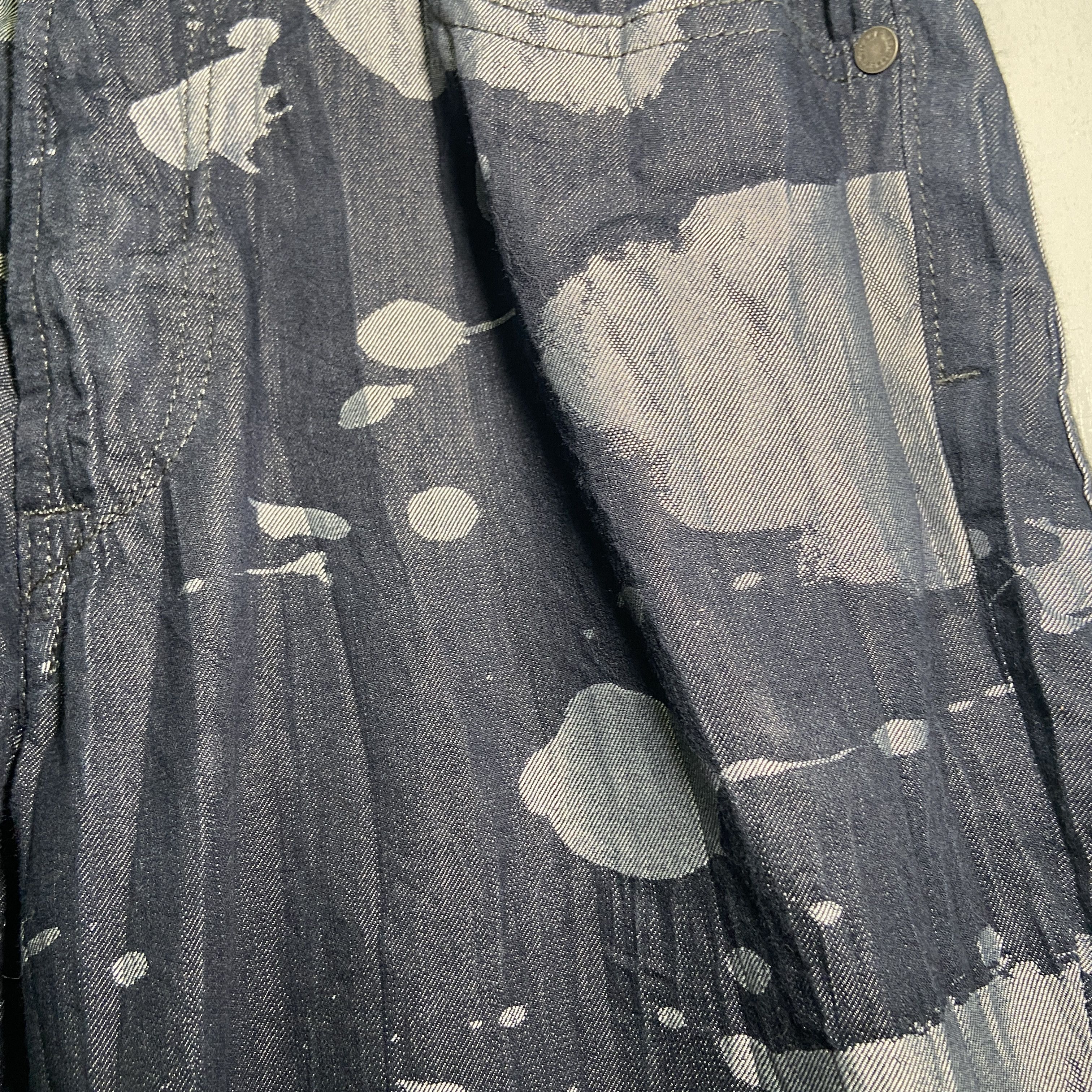 Issey Miyake Issey Miyake Men Paint Splatter Crinkle Denim SS2005 Jeans Size US 36 / EU 52 - 4 Thumbnail