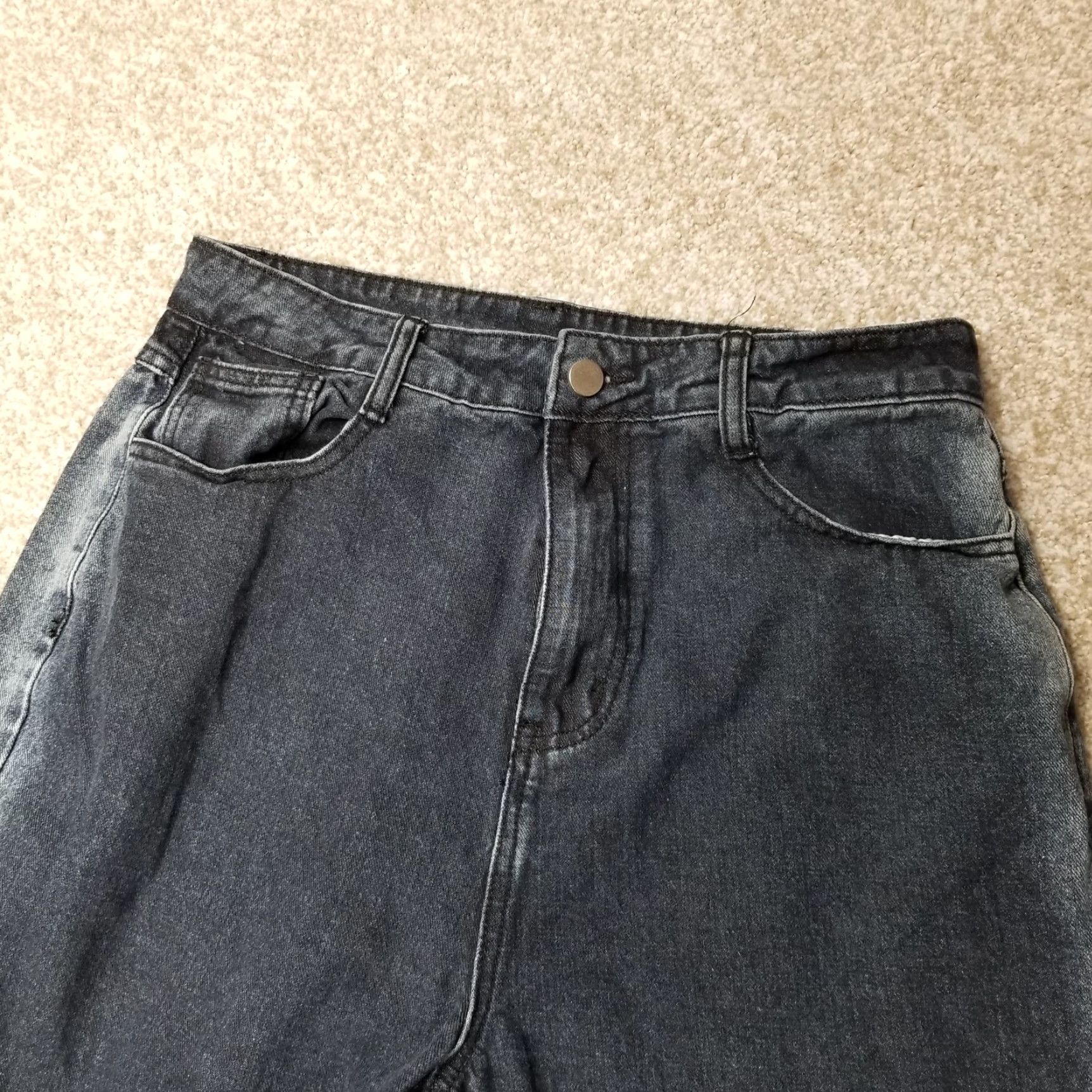 Vintage Dazy Jeans Womens XL Blue Denim Stretch High Rise Petite Seam Fade Wash Casual Size 40" / US 18 - 2 Thumbnail