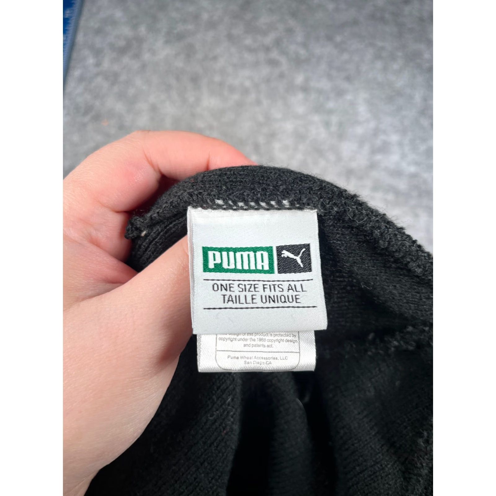 Puma PUMA Beanie Hat One Size Black Knit 100% Acrylic Adjustable Lightweight Beanie Ski Outdoor Logo Men Size ONE SIZE - 7 Thumbnail