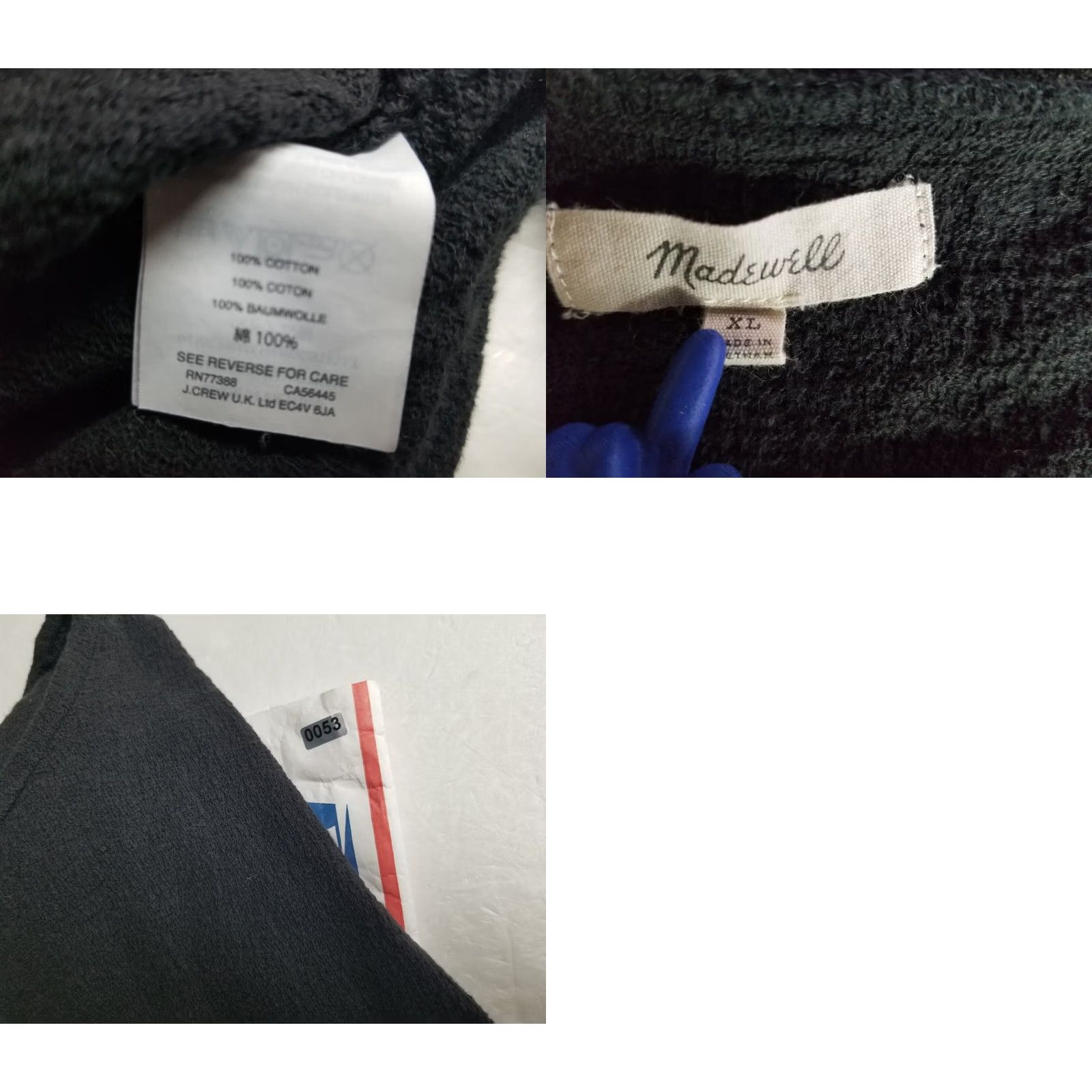 Madewell Madewell Womens XL Black Round Neck Long Sleeve Tie Blouse Lagenlook Minimalist Top Size XL / US 12-14 / IT 48-50 - 8 Thumbnail