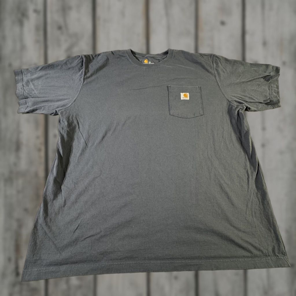 Carhartt VINTAGE Carhartt Shirt Mens 2XL Blue Pocket Tee Original Fit Workwear Heavyweight Size US XXL / EU 58 / 5 - 1 Thumbnail