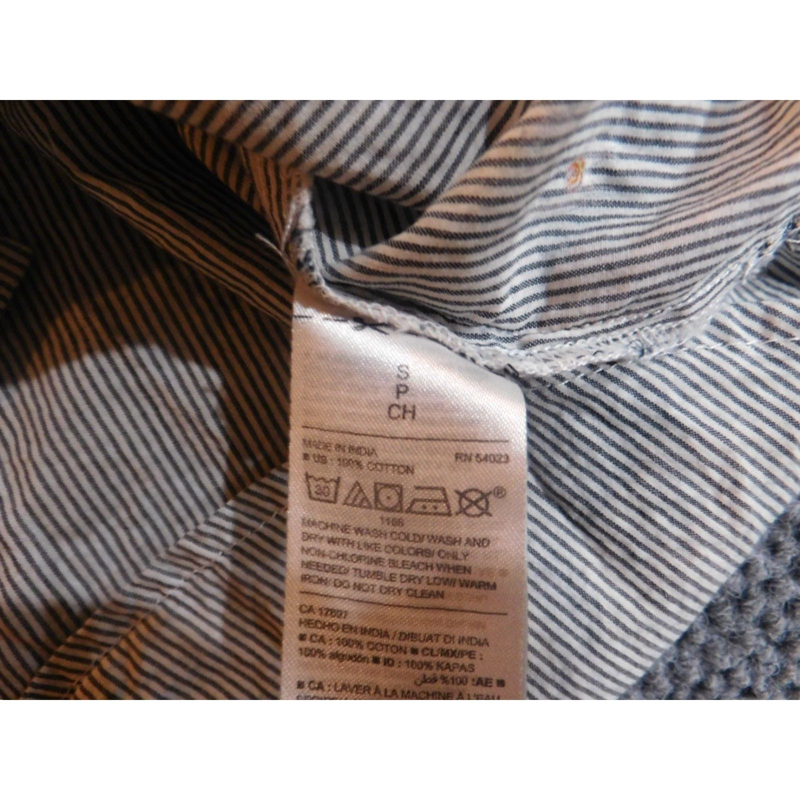 Old Navy Old Navy Womens Blouse Small Brown Gray striped round neck long sleeve button down Casual Regular Size S Polyester Stretch Size S / US 4 / IT 40 - 7 Thumbnail