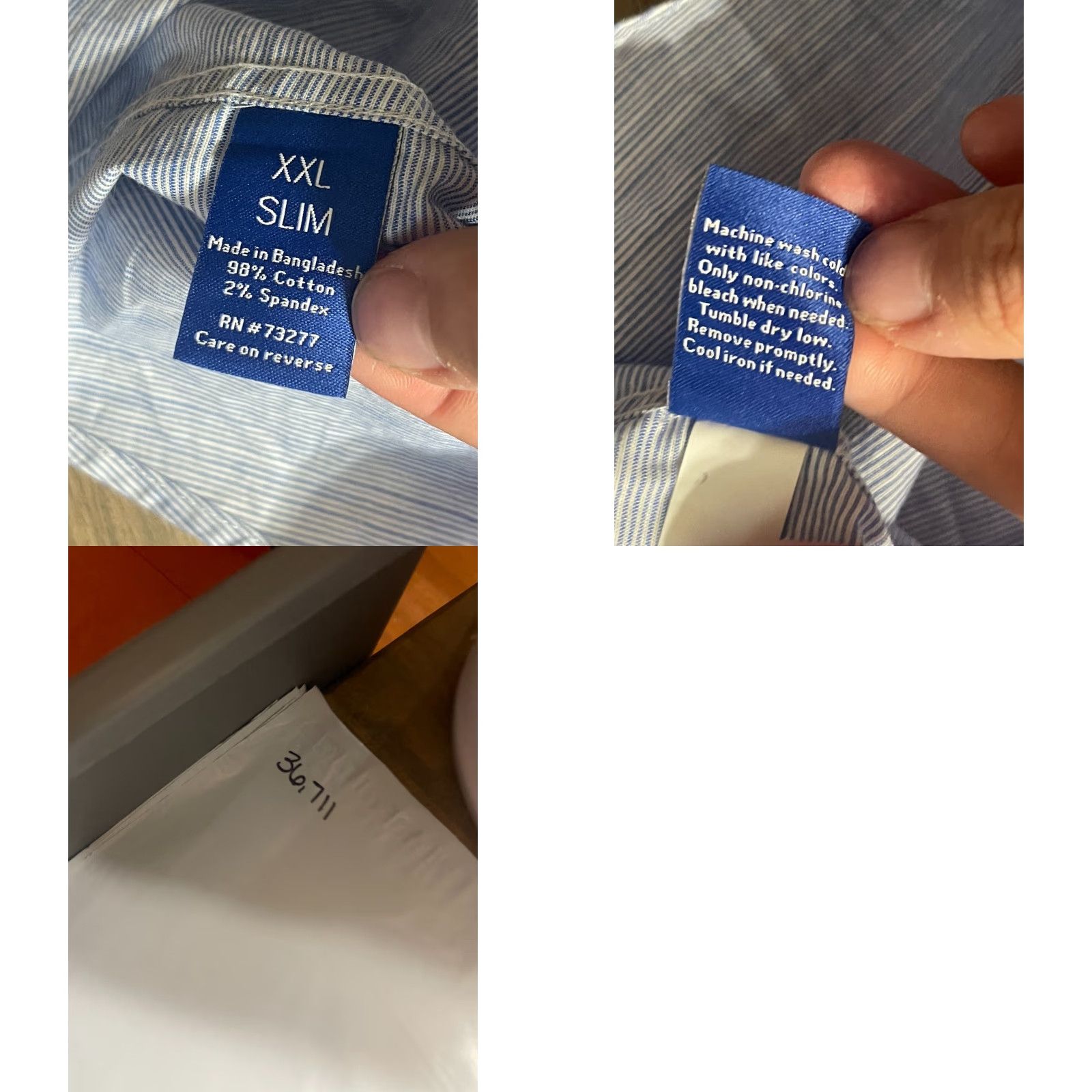 Apt. 9 Apt. 9 Shirt Men's XXL Blue Short Sleeve Button Up Slim Fit Premier Flex Size US XXL / EU 58 / 5 - 8 Thumbnail