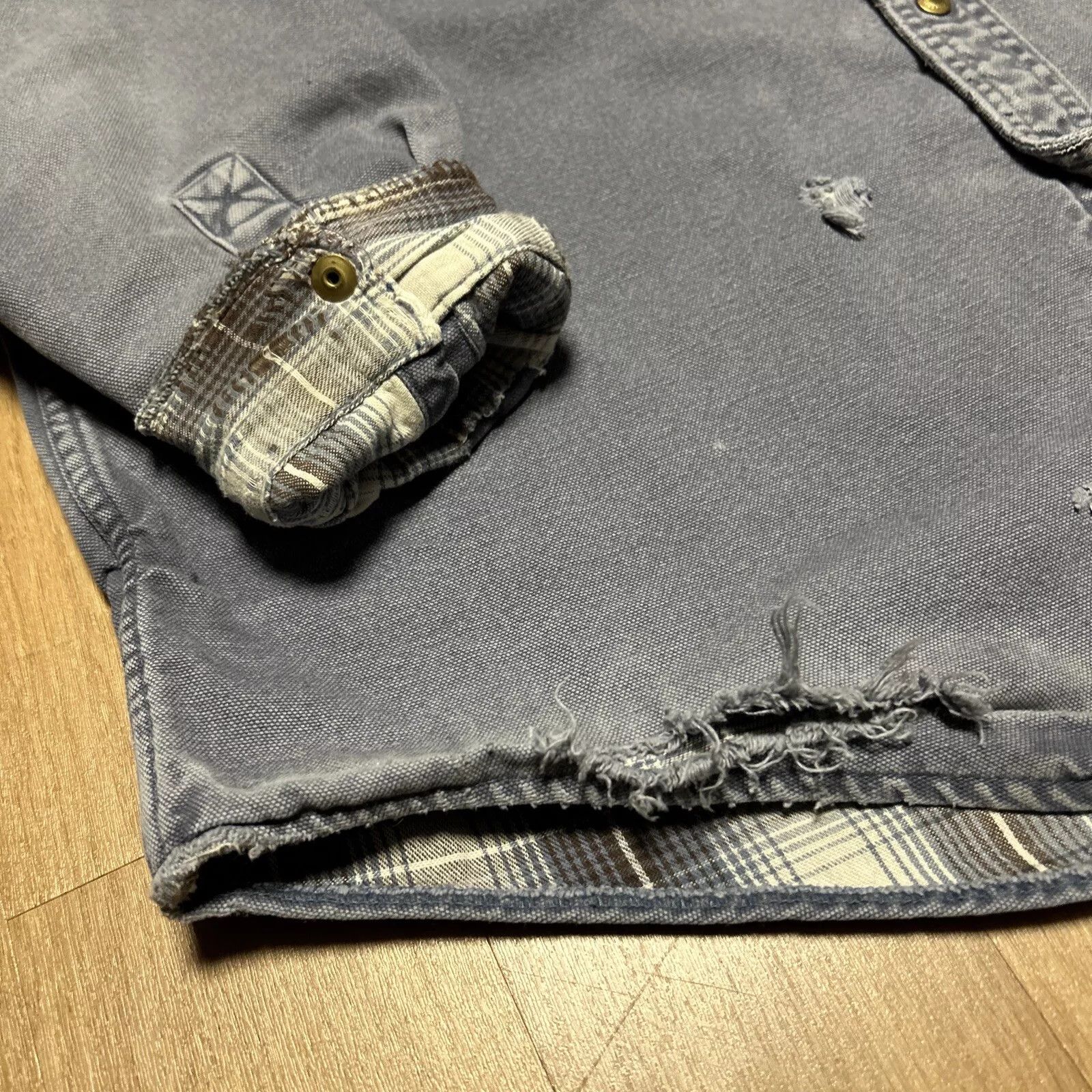 L.L. Bean VTG LL Bean Flannel Lined Shacket Men’s L Canvas Size US L / EU 52-54 / 3 - 5 Thumbnail