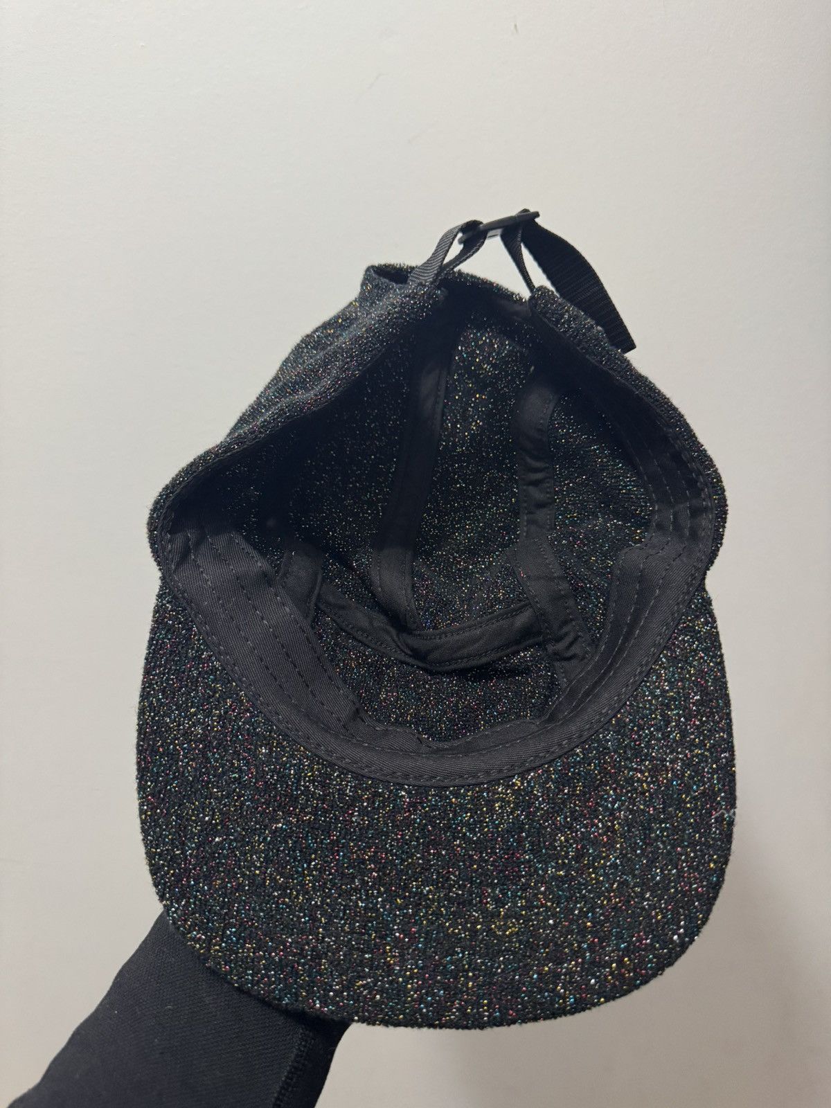 Supreme Supreme Glitter Terry Camp Cap SS19 Black Size ONE SIZE - 6 Thumbnail