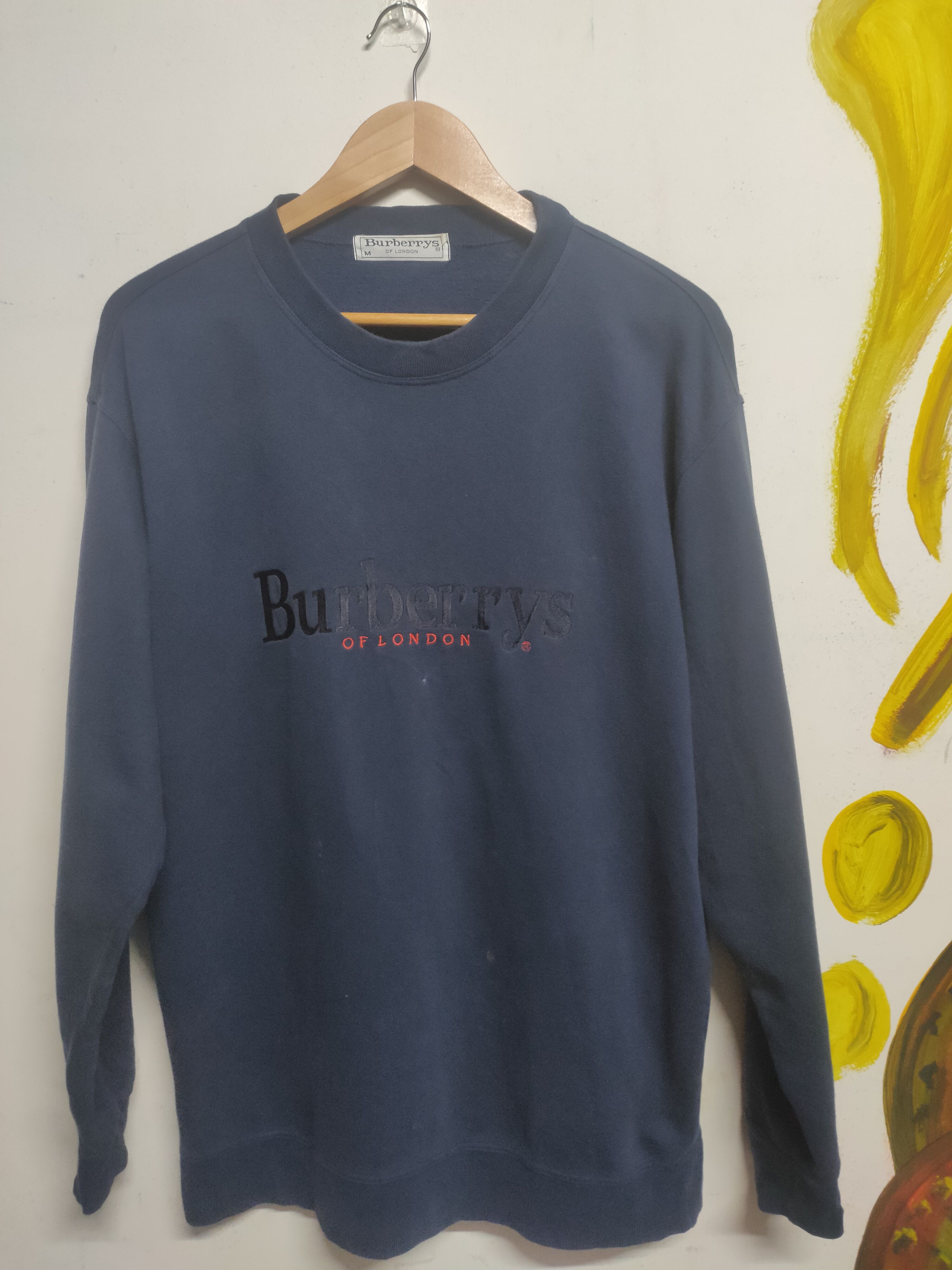 Burberry × Vintage Vintage burberrys spellout embroidery logo sweatshirt Size US M / EU 48-50 / 2 - 3 Thumbnail