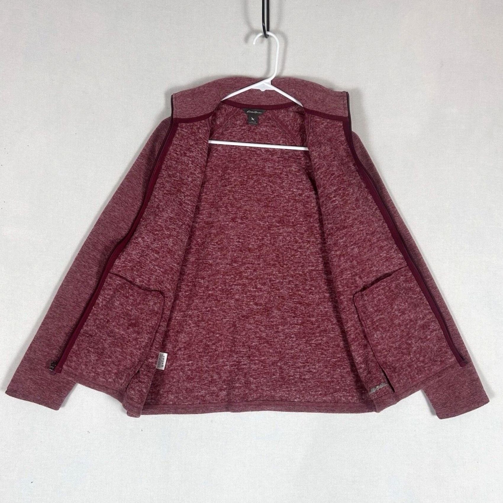 Eddie Bauer Eddie Bauer Women’s Small Full Zip Up Sweater Jacket Red Salmon Casual FLAWED Size S / US 4 / IT 40 - 2 Thumbnail