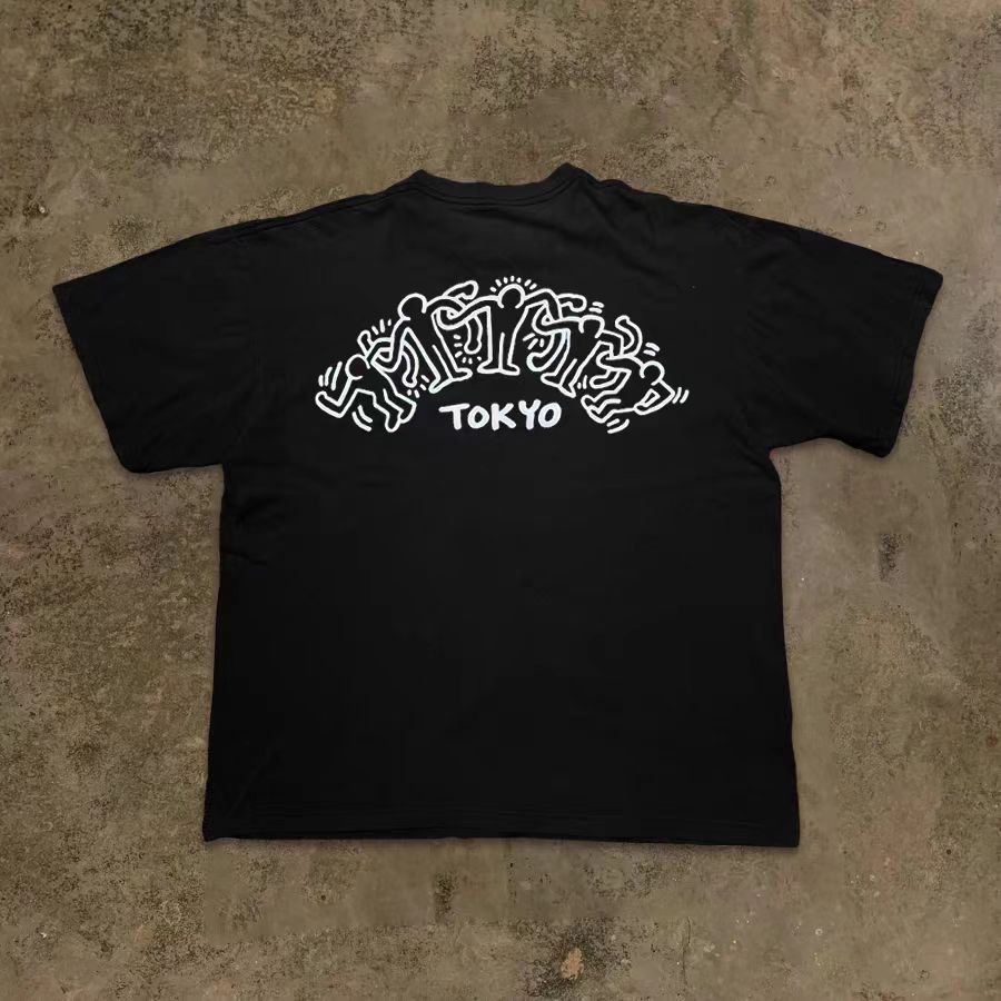 Vintage Street Hip Hop Skateboarding Short Sleeve T Shirt Black Size US M / EU 48-50 / 2 - 1 Thumbnail