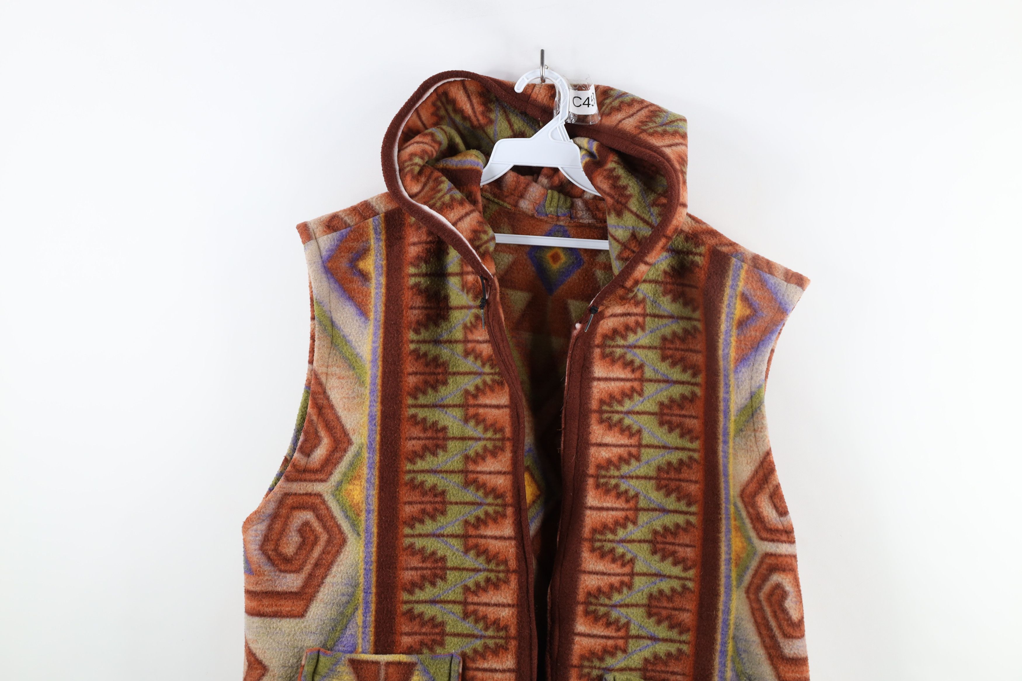 Vintage Vintage 90s Streetwear Southwestern Hooded Cardigan Vest Size XXL / US 16-18 / IT 52-54 - 2 Thumbnail