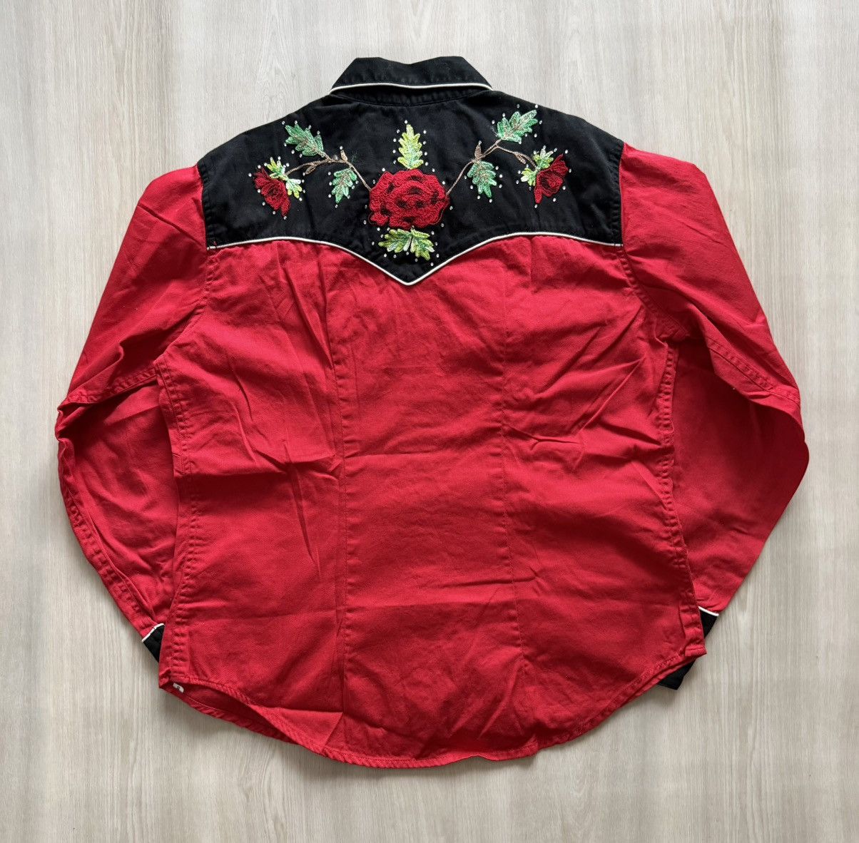 Rockmount Ranch Wear Retro Western Wear Rockmount Ranch Roses Pearl Snap Sz XL Size XL / US 12-14 / IT 48-50 - 7 Thumbnail
