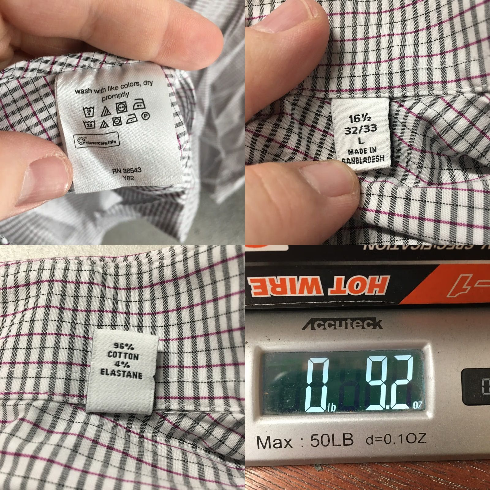 Calvin Klein Calvin Klein Button-Up Shirts Mens L Multicolor Cotton Blend Long Sleeve Plaid Shirt Size US L / EU 52-54 / 3 - 9 Thumbnail