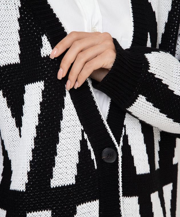 Valentino o1y0326 Cardigan in Black/White Size XS / US 0-2 / IT 36-38 - 4 Thumbnail
