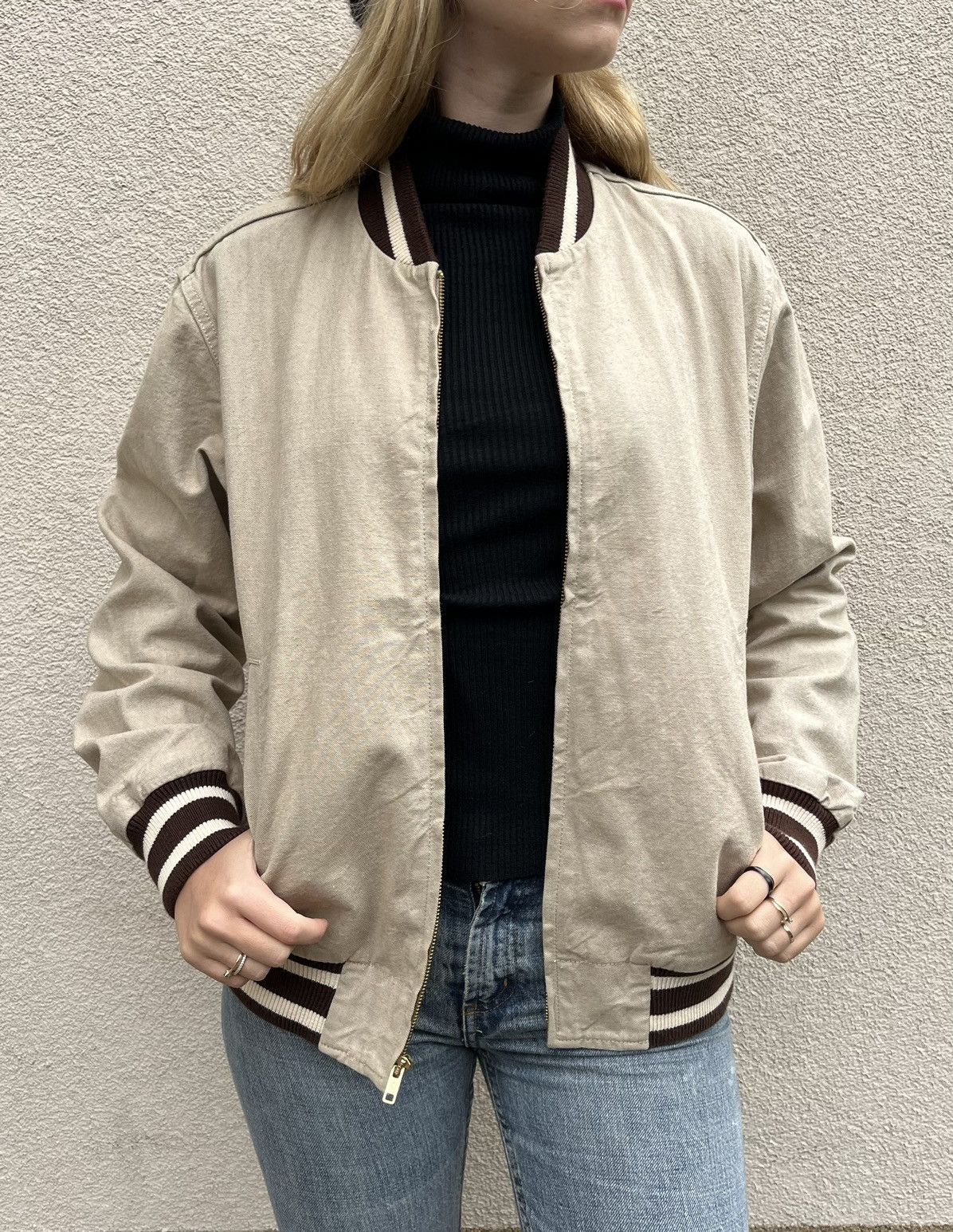 Levi's × Vintage Vintage Levis Bomber Detroit Jacket Canvas Cotton S Size US S / EU 44-46 / 1 - 2 Thumbnail