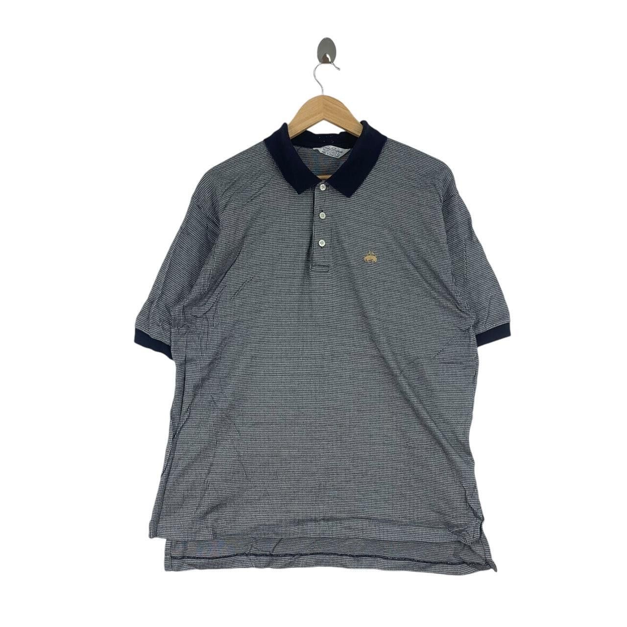 Brooks Brothers Vintage BROOKS BROTHERS Houndstooth Polo Tee Shirt Size US L / EU 52-54 / 3 - 1 Thumbnail