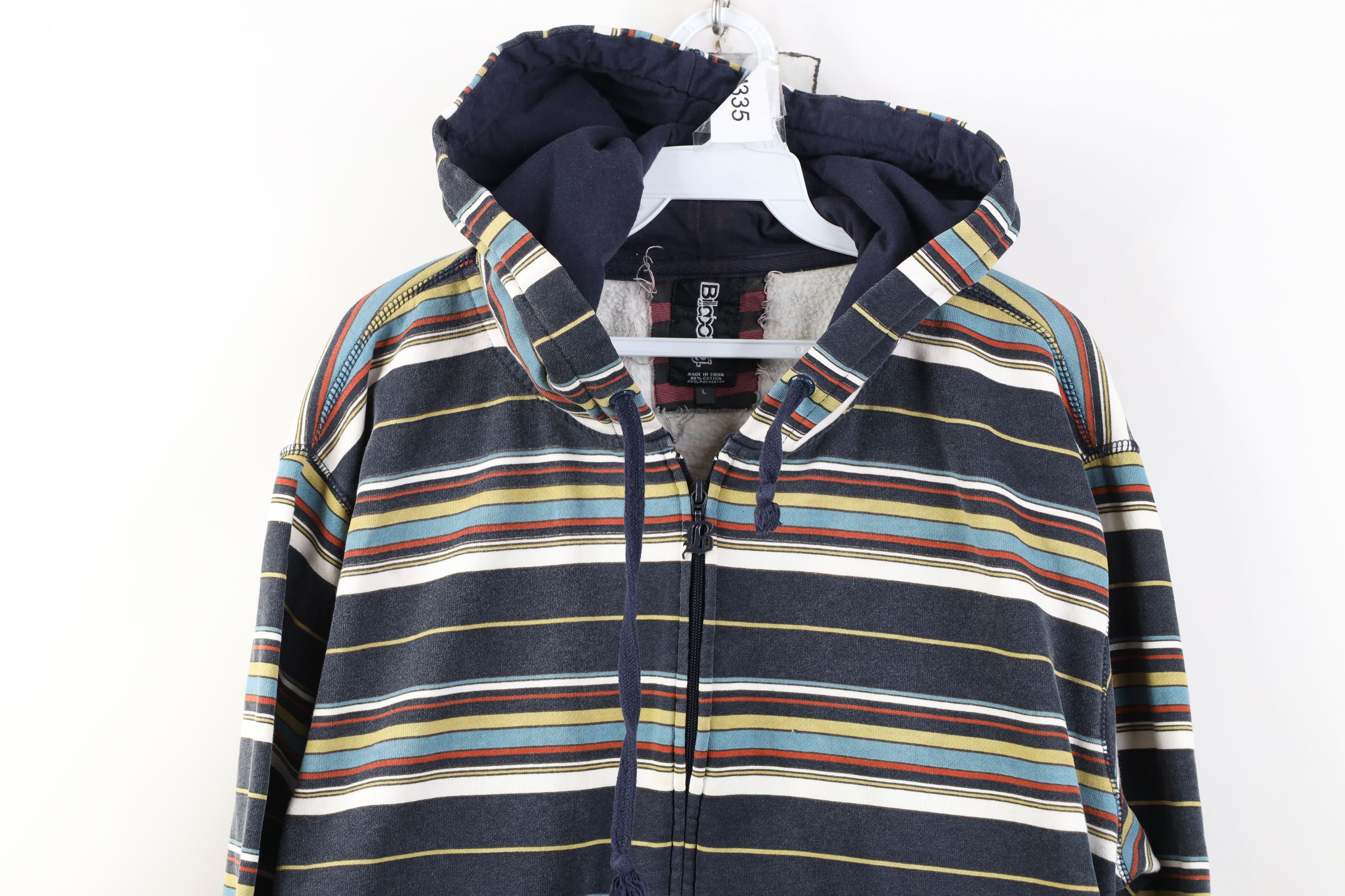 Billabong Vintage Y2K Billabong Surfing Striped Full Zip Hoodie Size US L / EU 52-54 / 3 - 2 Thumbnail