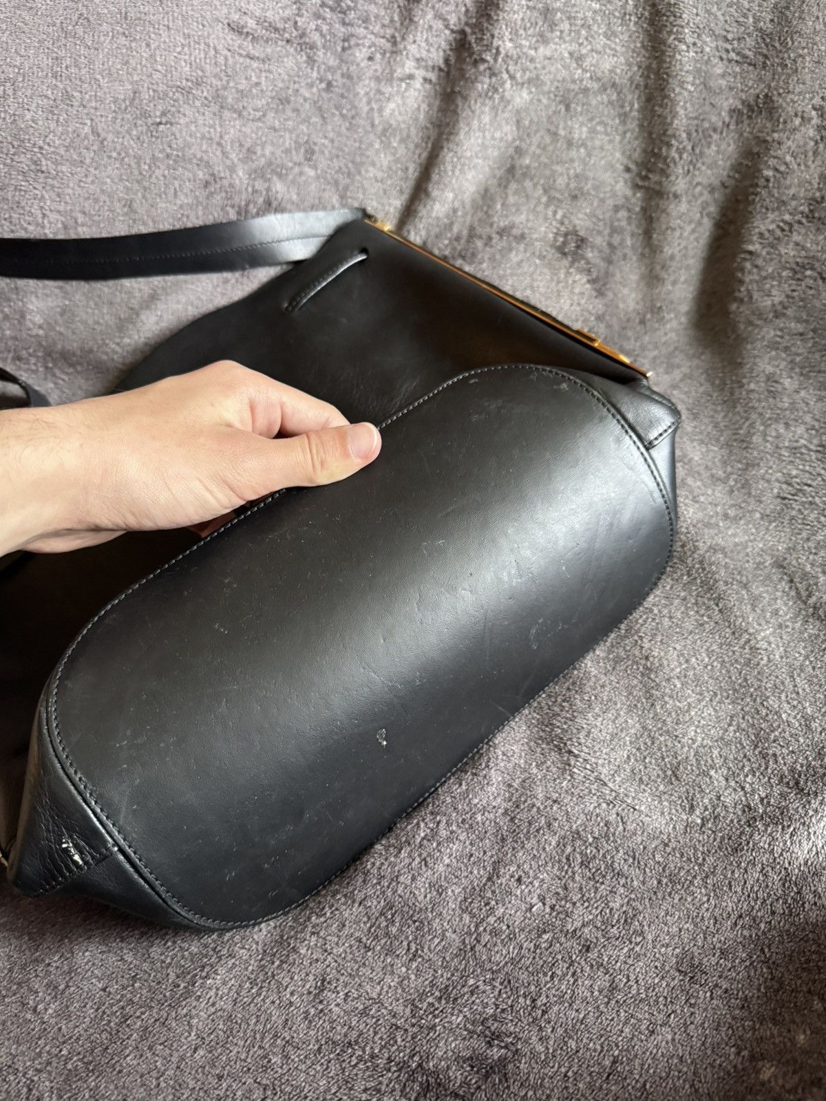 Leather × Sophie Hulme Sophie Hulme black leather bag regular Size ONE SIZE - 6 Thumbnail